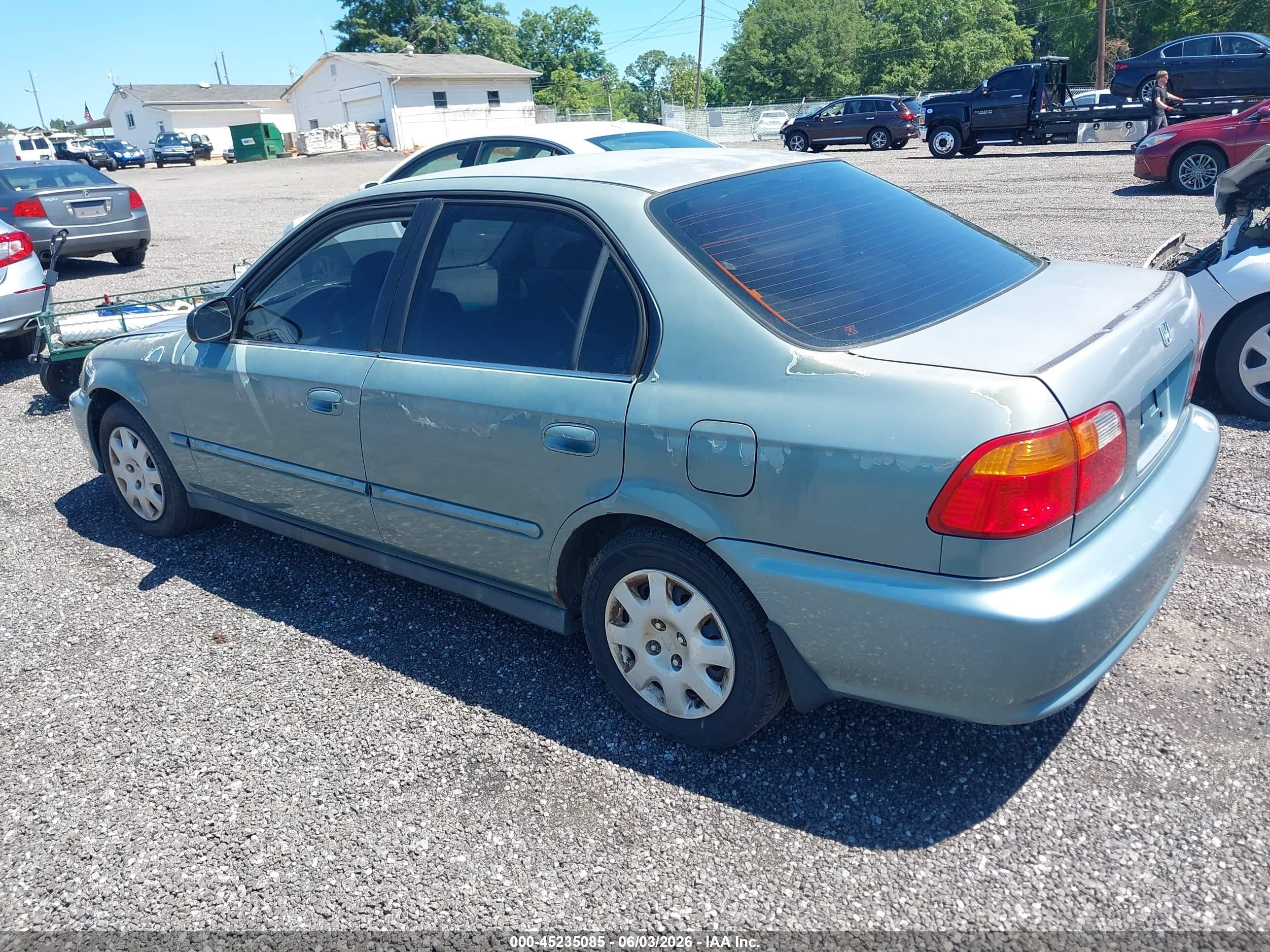 2000 Honda Civic Value Package Light Blue vin: 2HGEJ6618YH514290