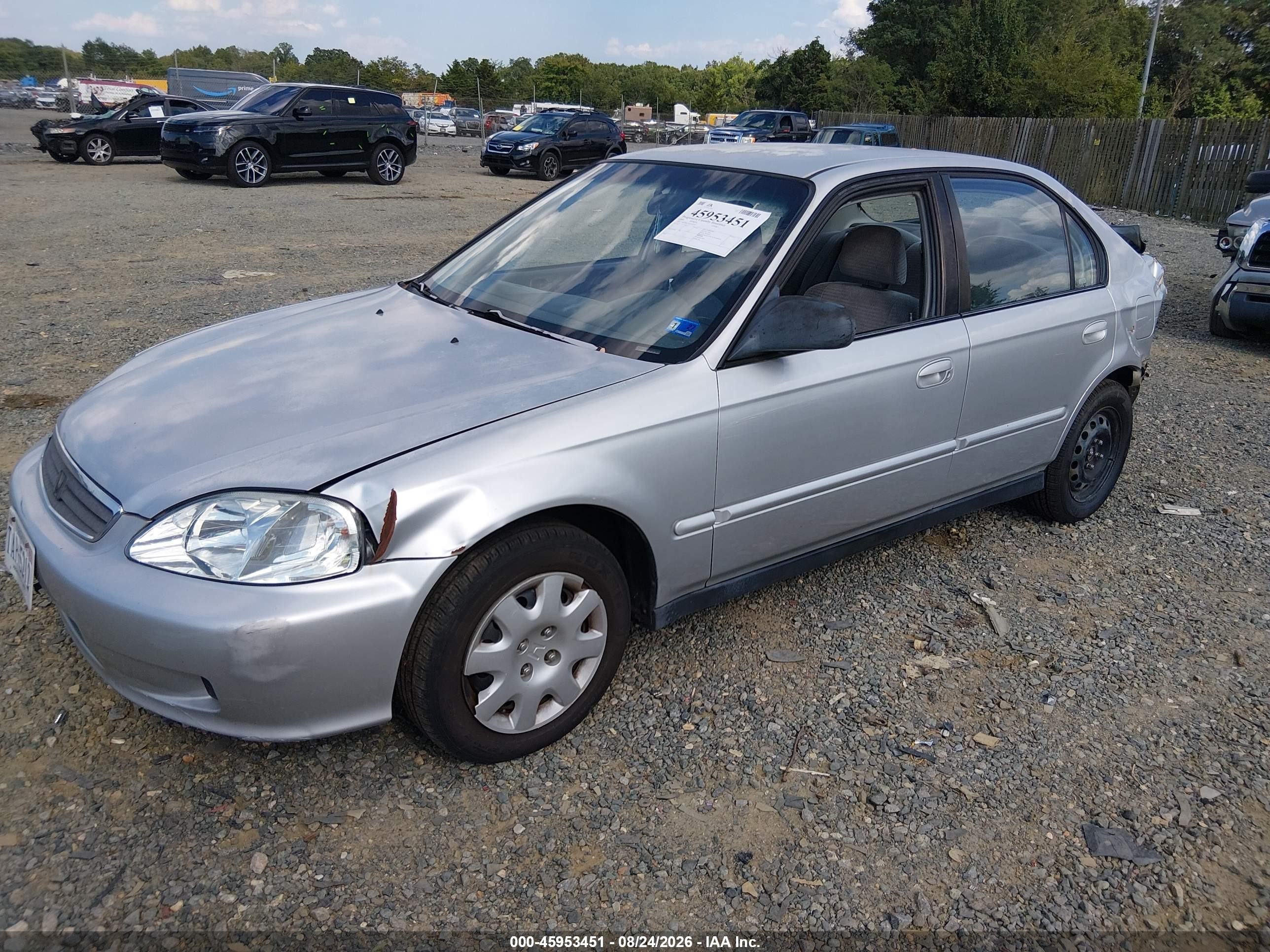 2000 Honda Civic Value Package Gray vin: 2HGEJ6618YH549539