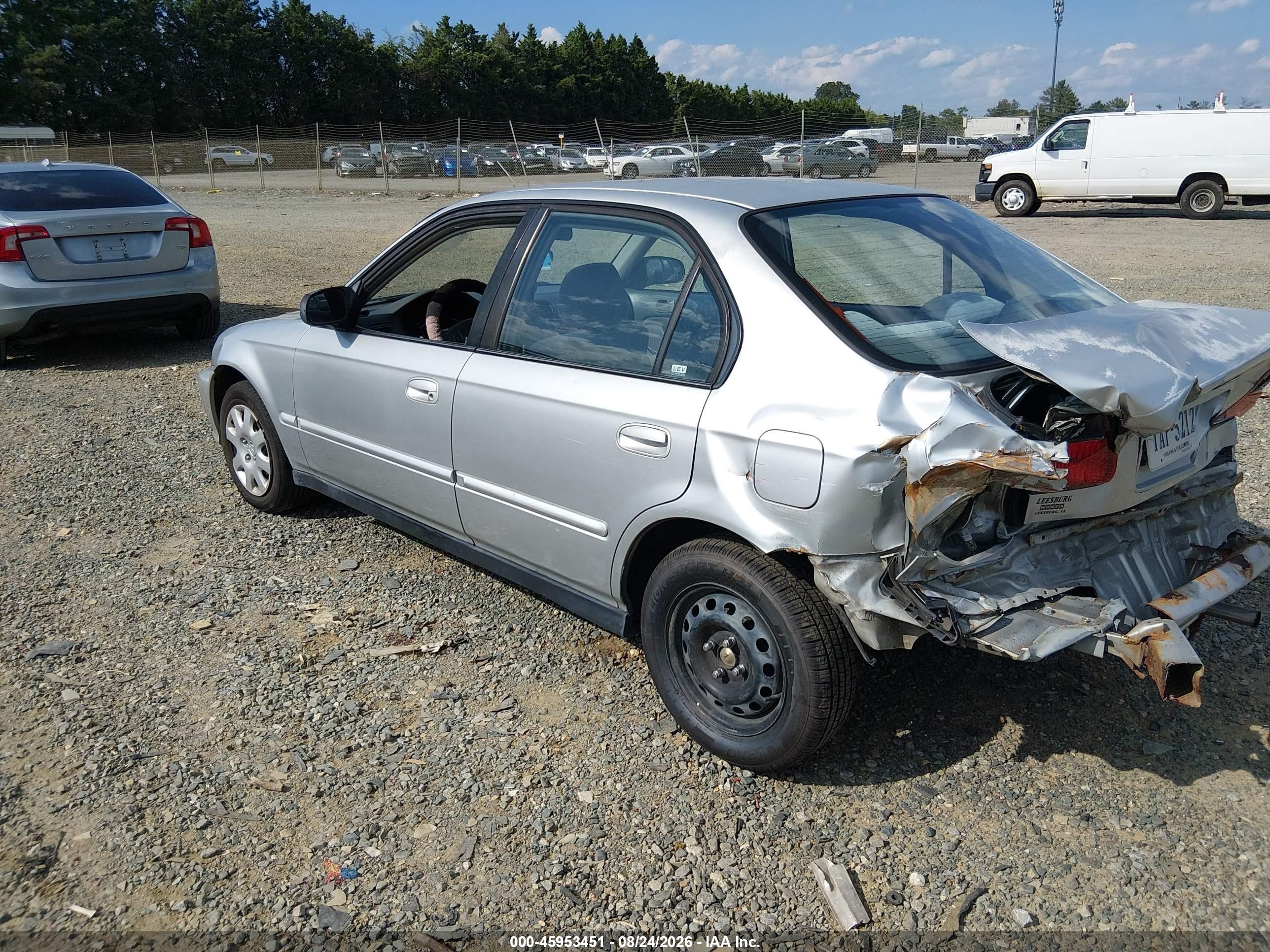 2000 Honda Civic Value Package Gray vin: 2HGEJ6618YH549539