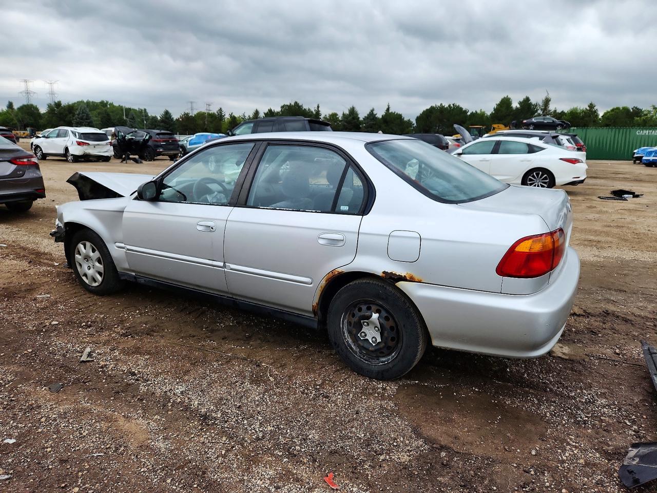 2000 Honda Civic Base Silver vin: 2HGEJ6619YH517733