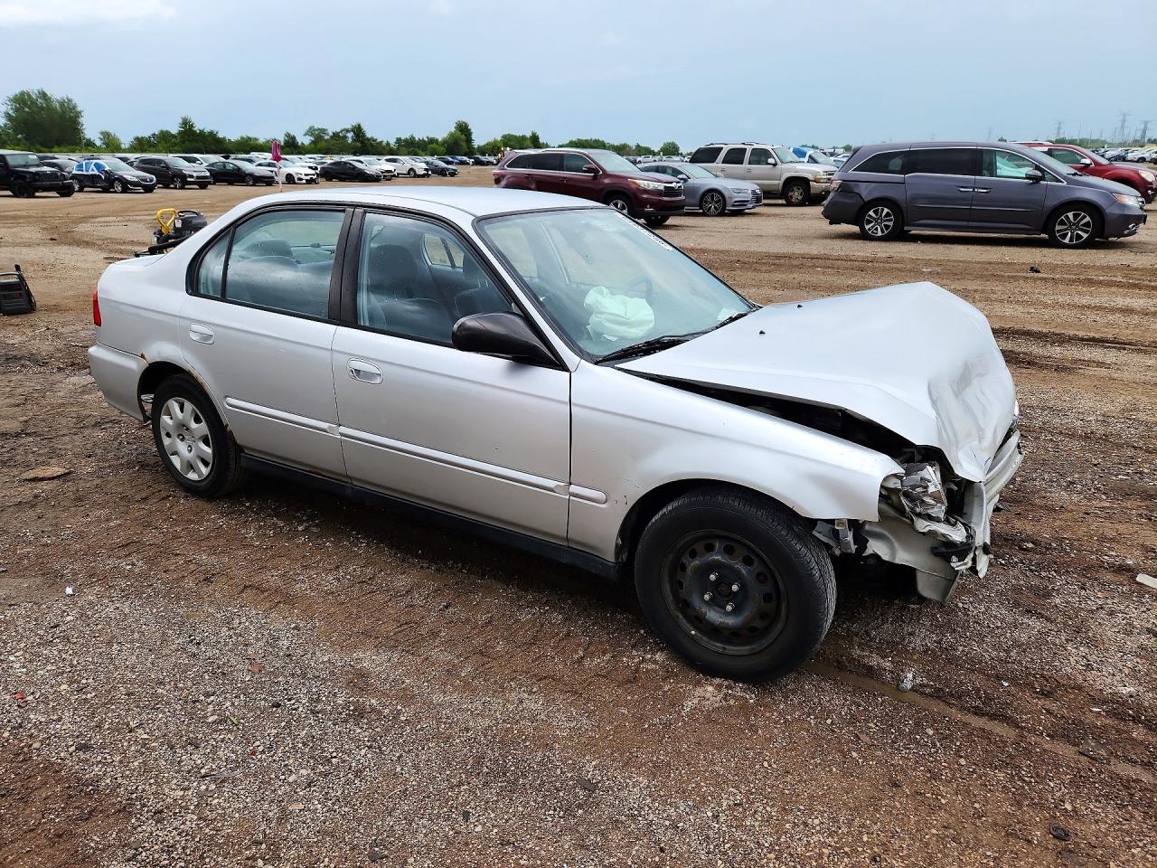 2000 Honda Civic Base Silver vin: 2HGEJ6619YH517733