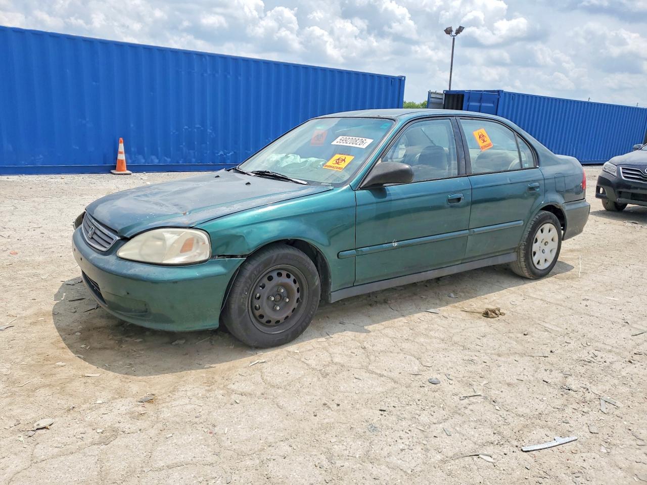 2000 Honda Civic Base Green vin: 2HGEJ6619YH538386