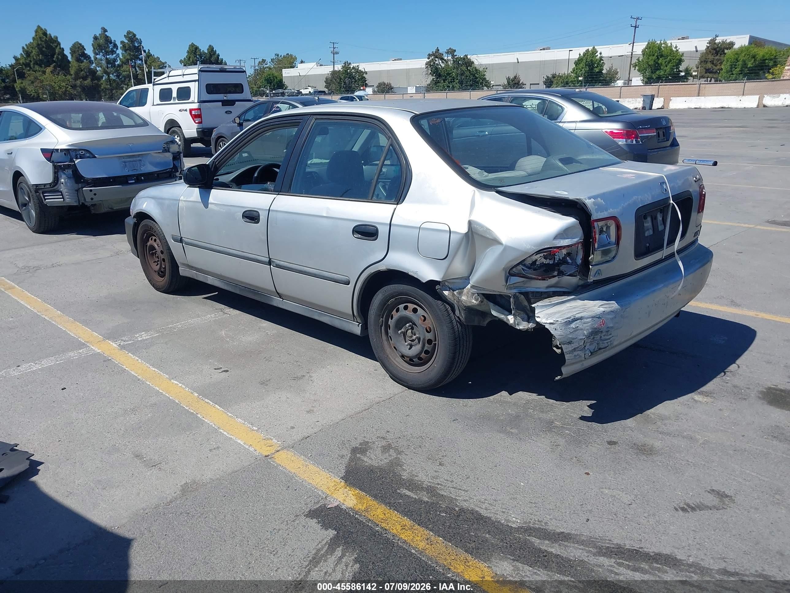 1997 Honda Civic Dx Silver vin: 2HGEJ6622VH555597