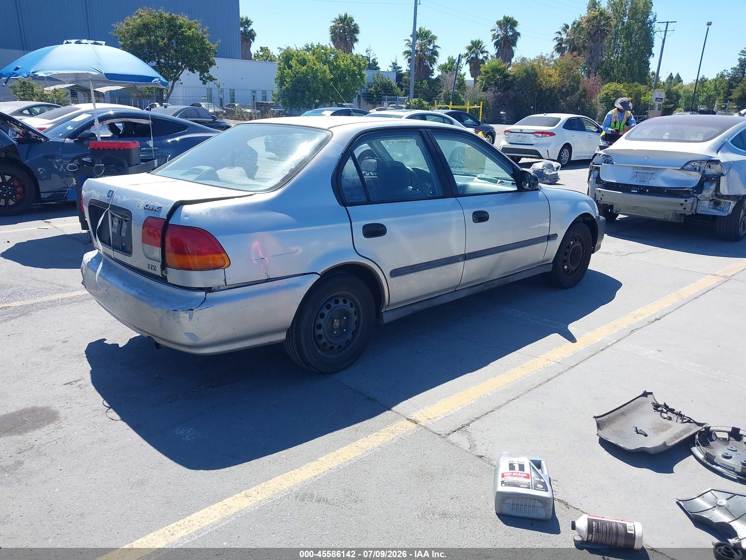1997 Honda Civic Dx Silver vin: 2HGEJ6622VH555597