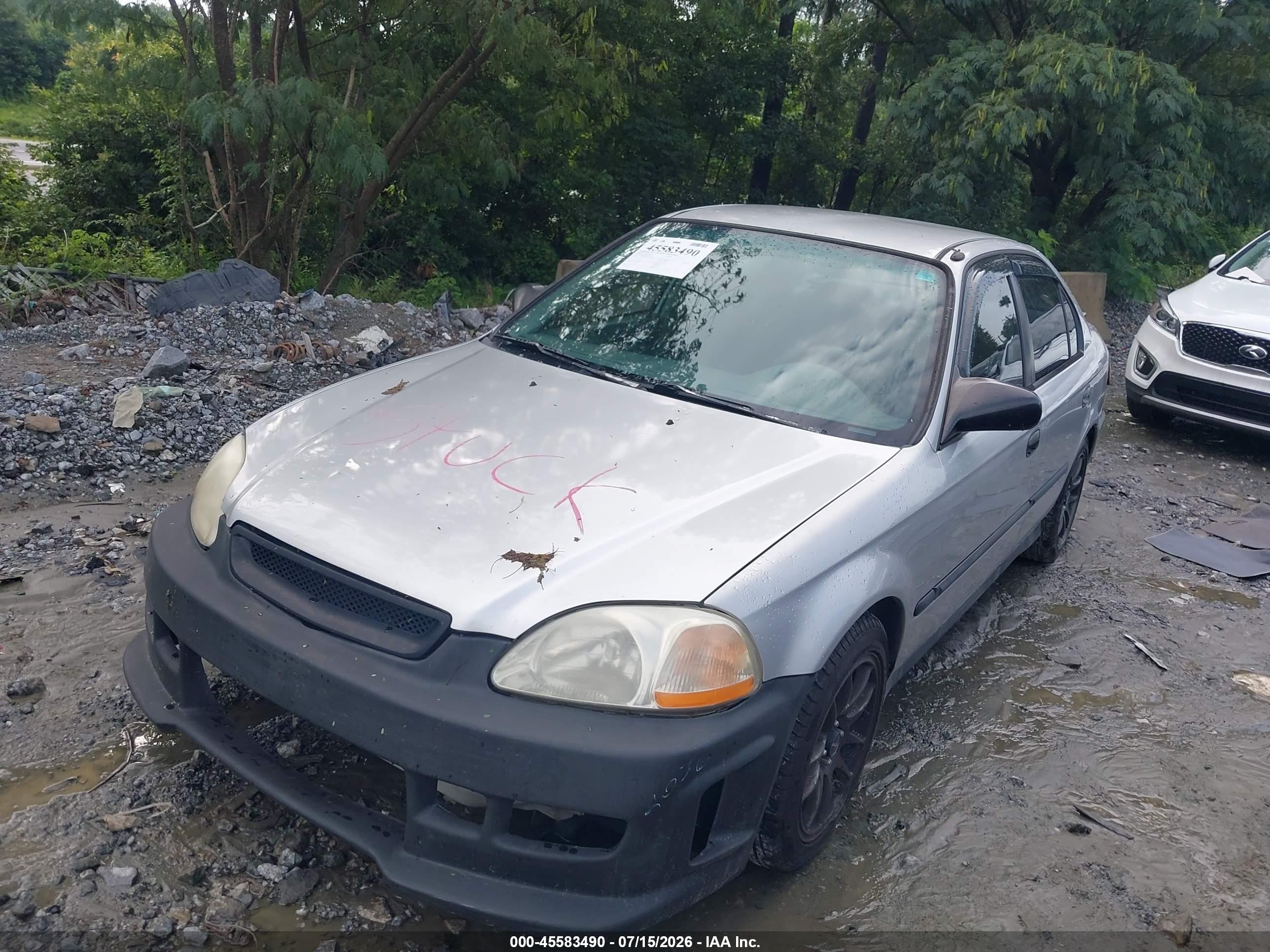 1997 Honda Civic Dx Silver vin: 2HGEJ6629VH571487