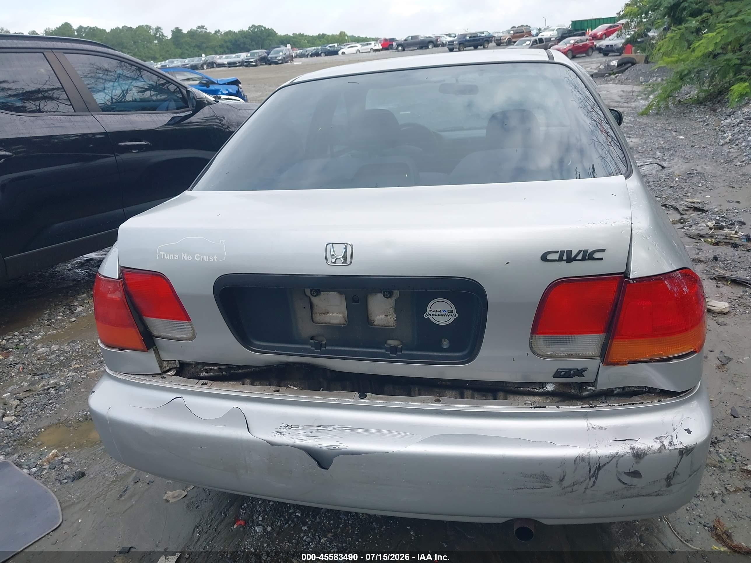 1997 Honda Civic Dx Silver vin: 2HGEJ6629VH571487