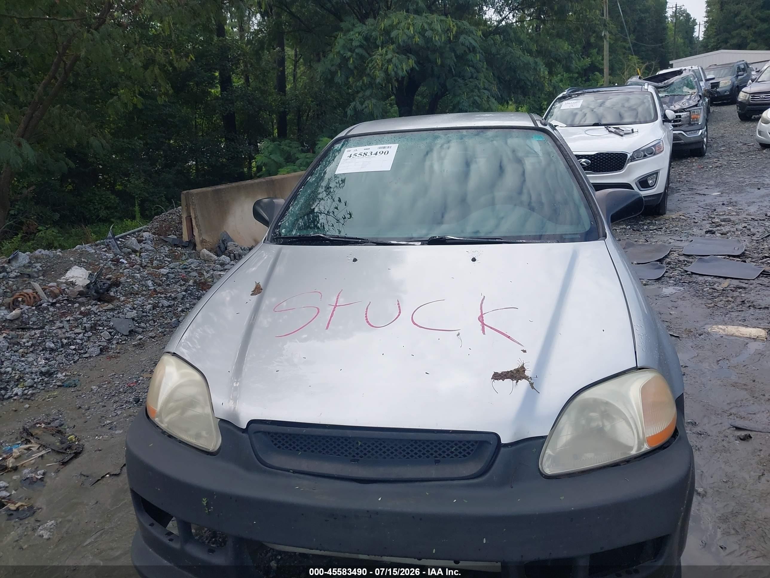 1997 Honda Civic Dx Silver vin: 2HGEJ6629VH571487