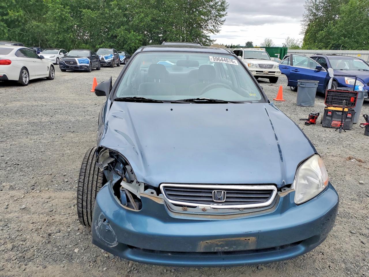 1997 Honda Civic Lx Синий vin: 2HGEJ6670VH508242