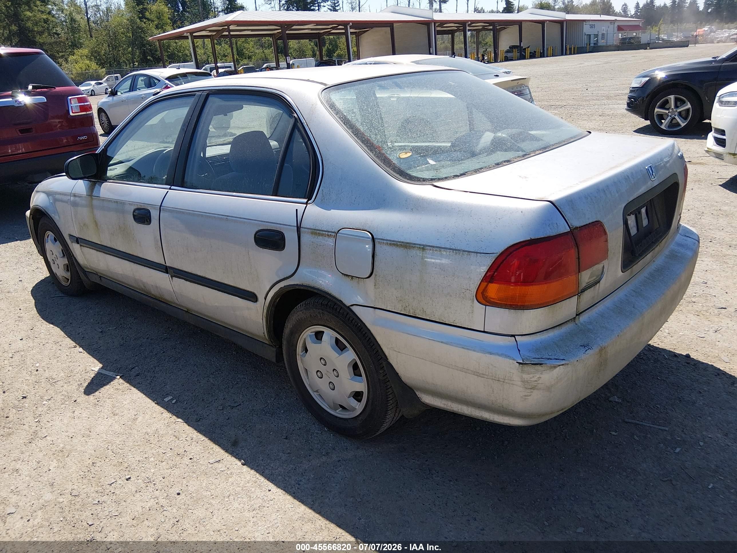 1998 Honda Civic Lx Silver vin: 2HGEJ6670WH558947