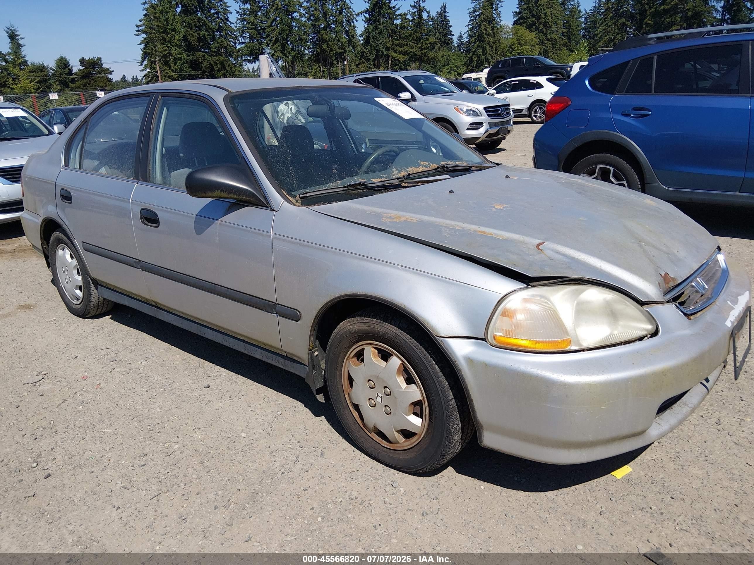 1998 Honda Civic Lx Silver vin: 2HGEJ6670WH558947