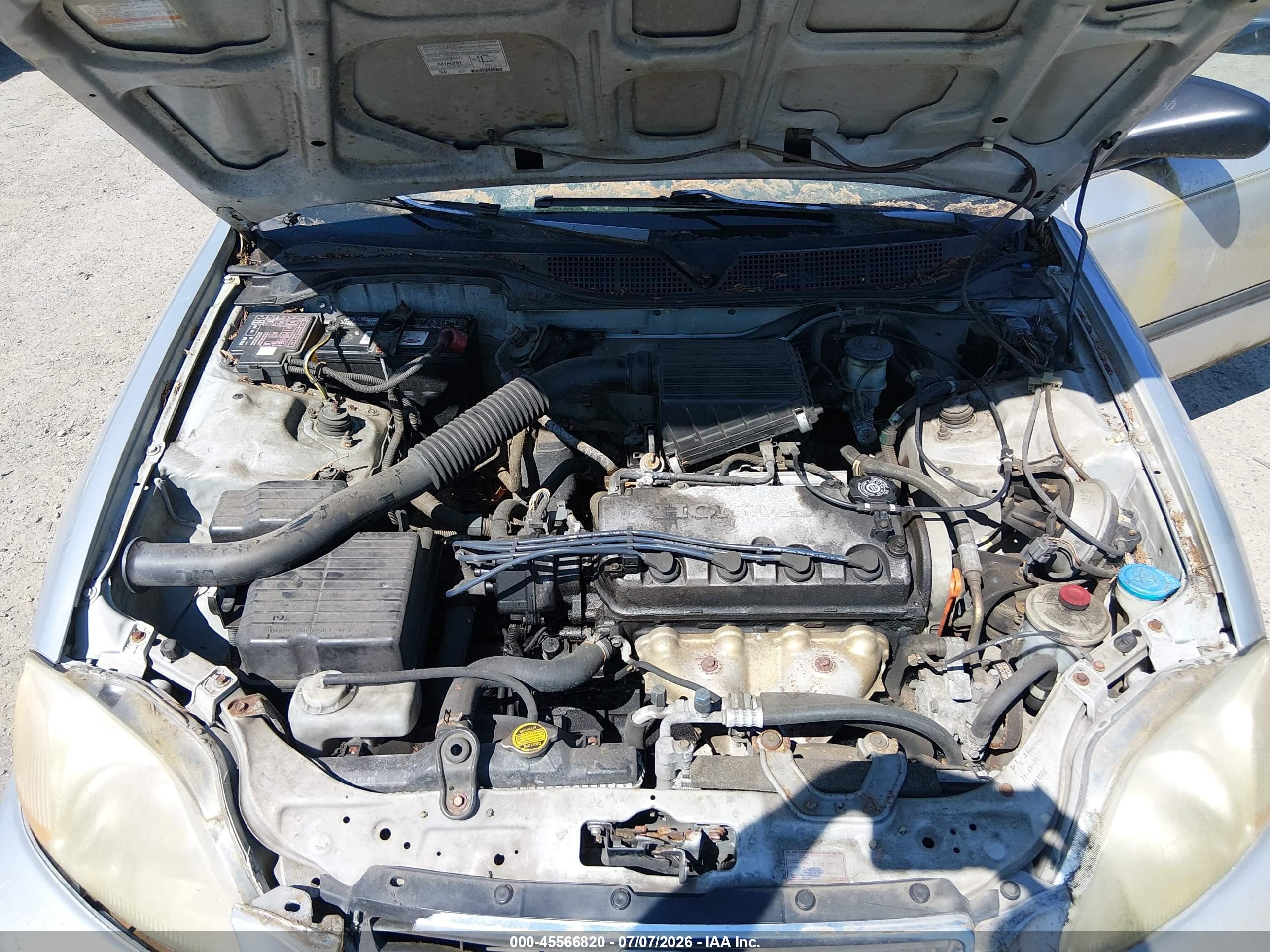 1998 Honda Civic Lx Silver vin: 2HGEJ6670WH558947