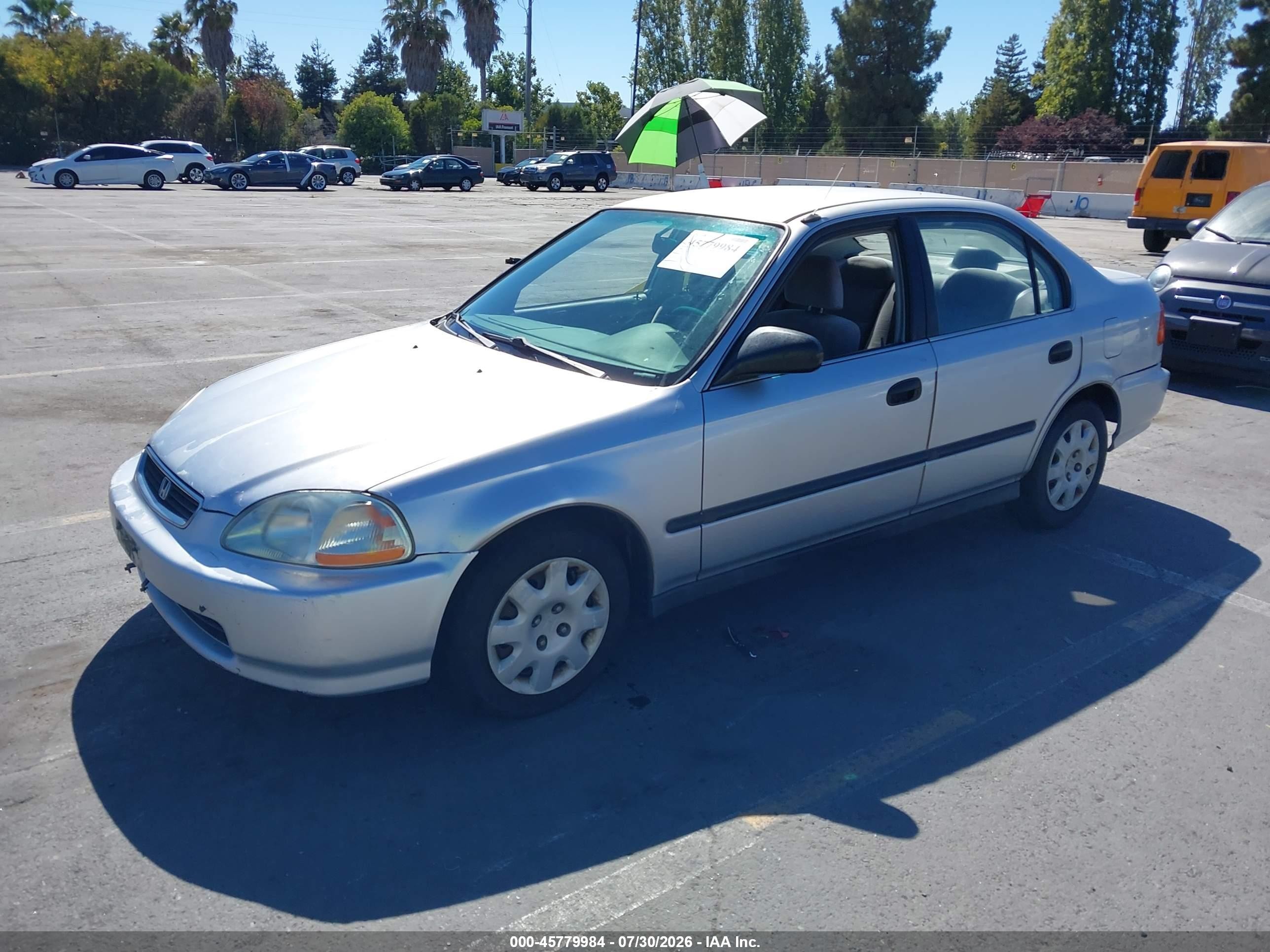 1998 Honda Civic Lx Silver vin: 2HGEJ6670WH569981