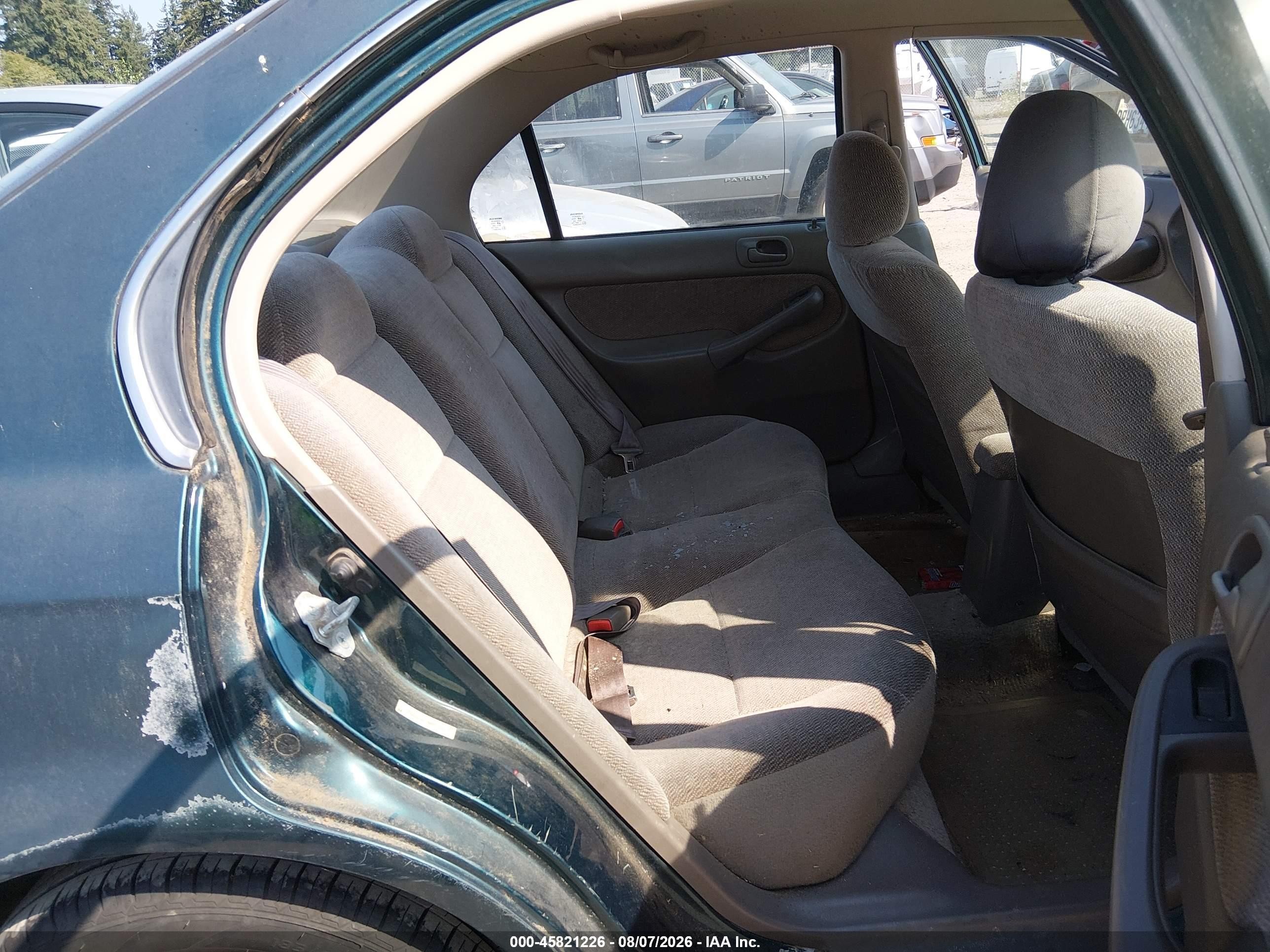 1998 Honda Civic Lx Green vin: 2HGEJ6670WH571827