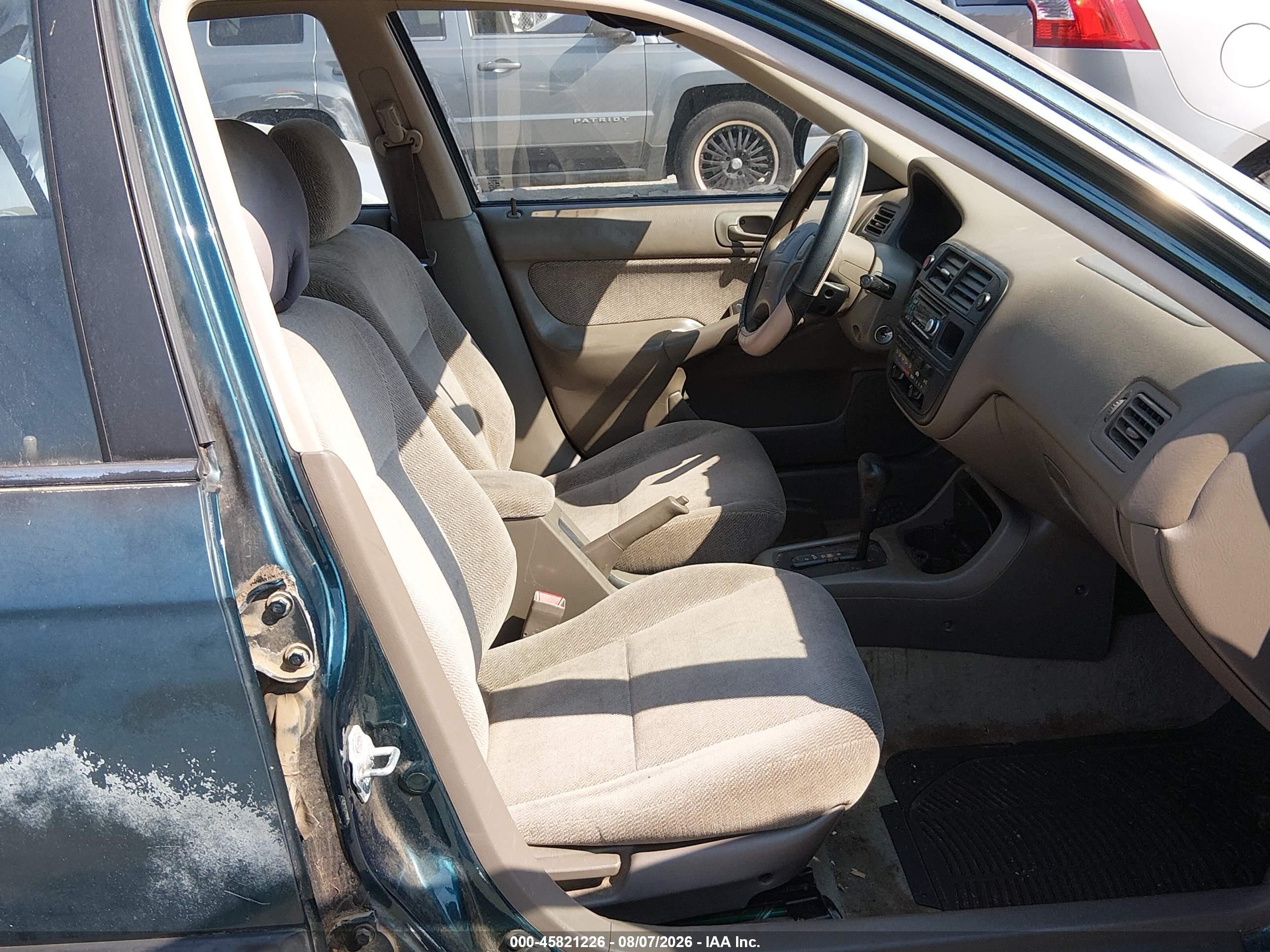 1998 Honda Civic Lx Green vin: 2HGEJ6670WH571827