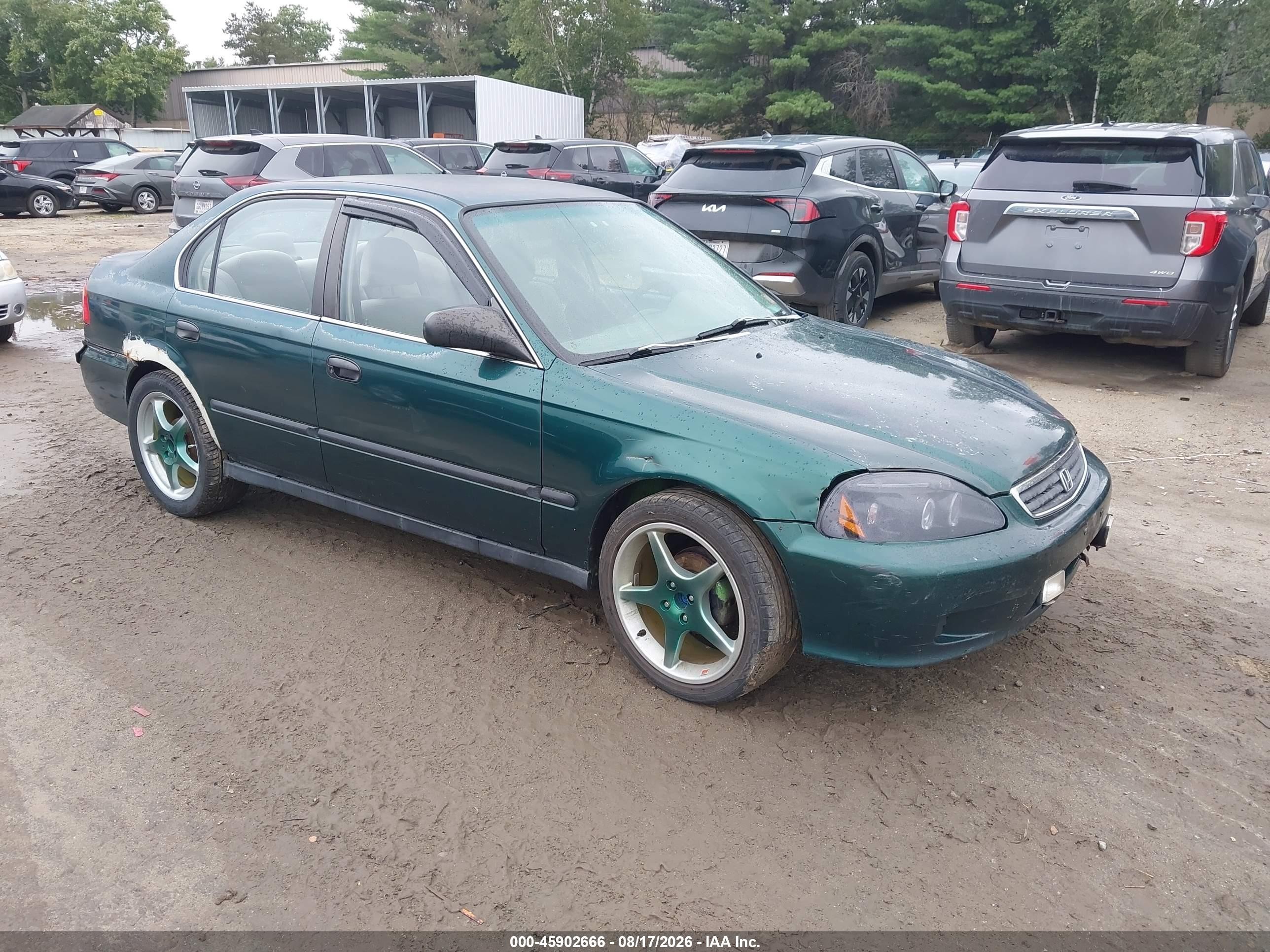 2000 Honda Civic Lx Green vin: 2HGEJ6670YH504972