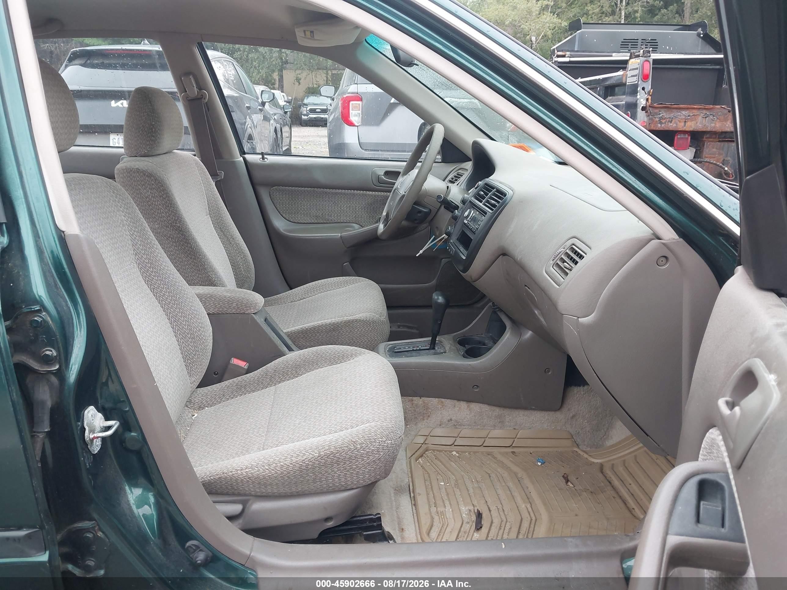 2000 Honda Civic Lx Green vin: 2HGEJ6670YH504972