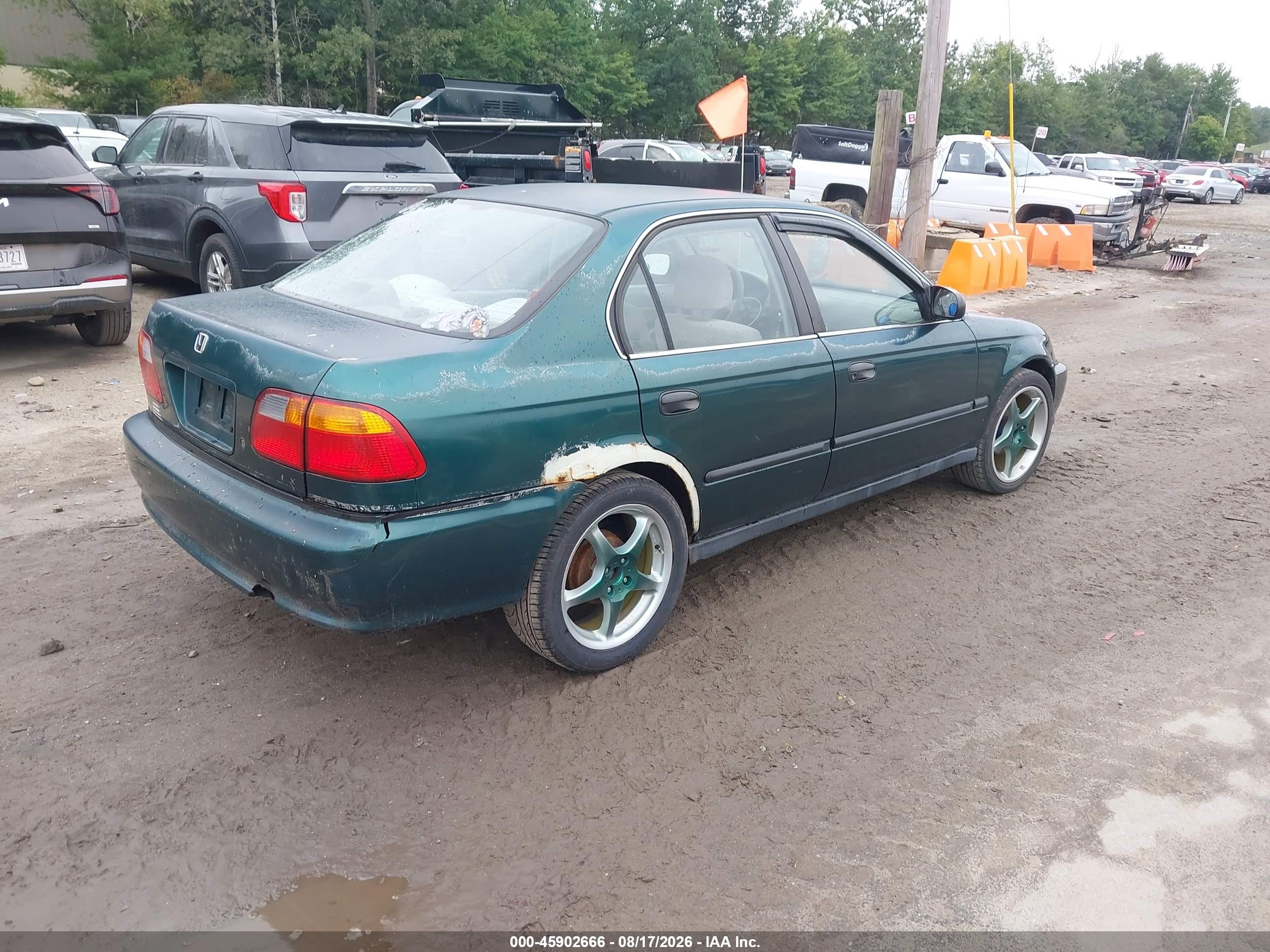 2000 Honda Civic Lx Green vin: 2HGEJ6670YH504972