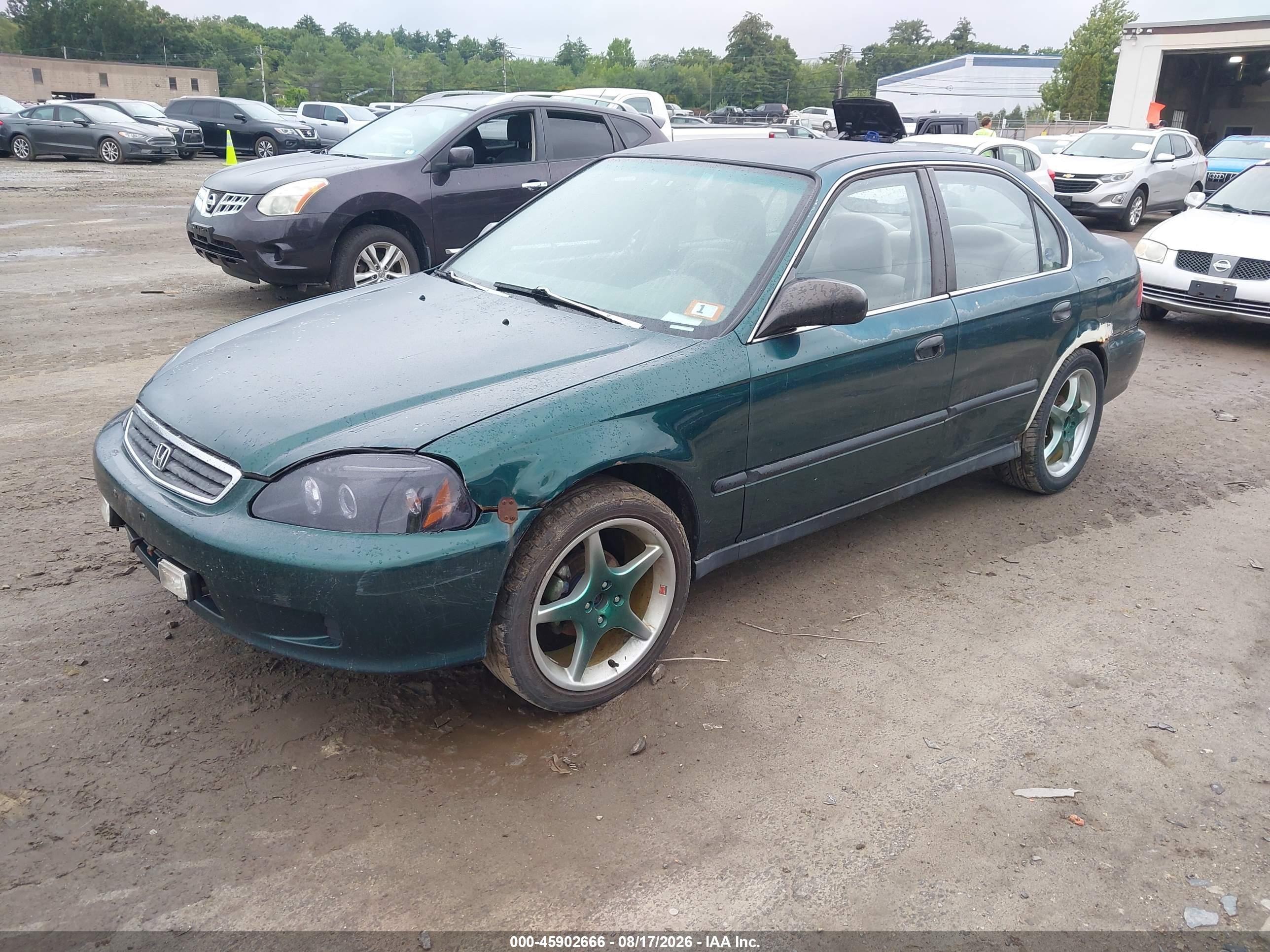 2000 Honda Civic Lx Green vin: 2HGEJ6670YH504972