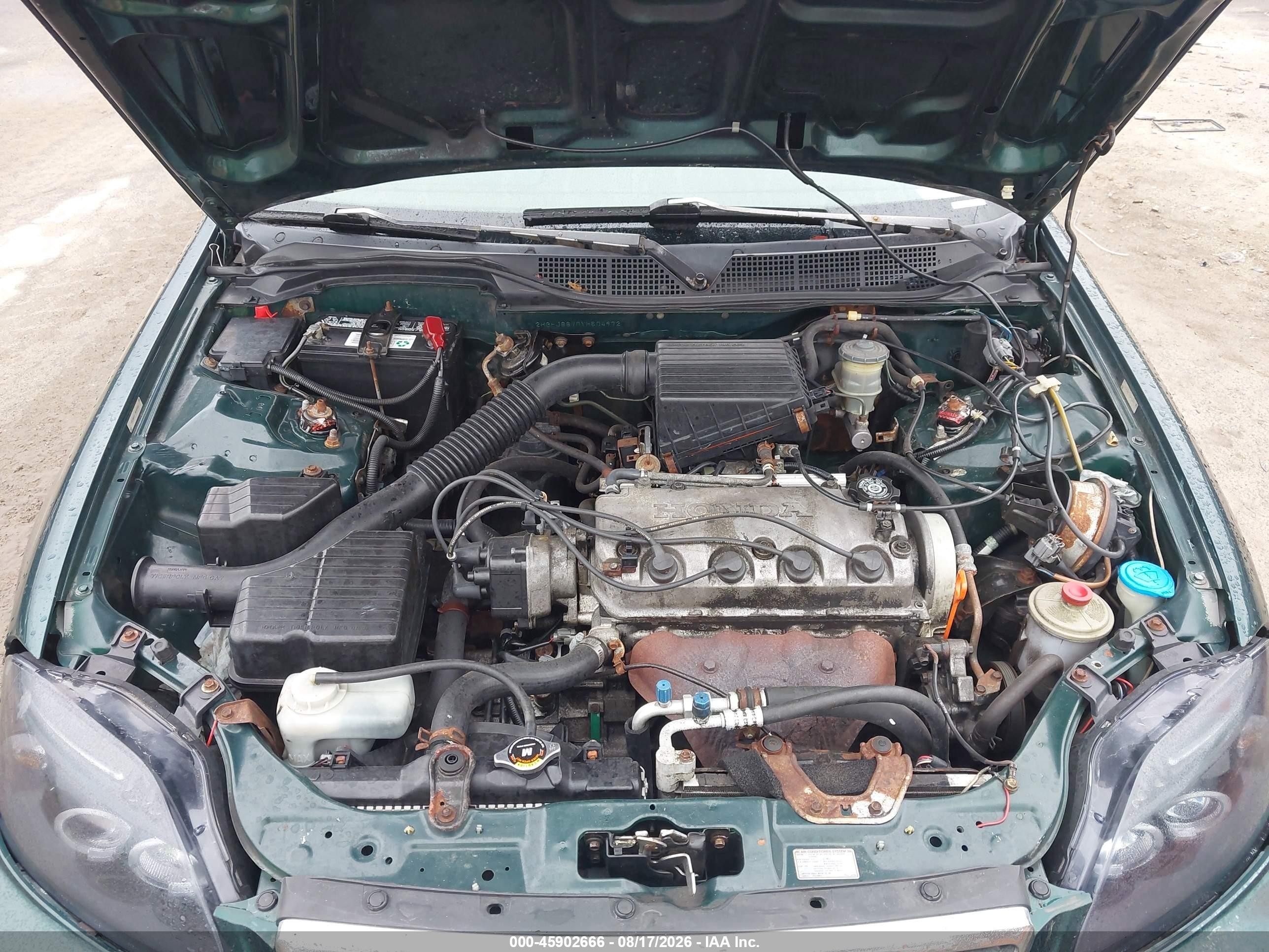 2000 Honda Civic Lx Green vin: 2HGEJ6670YH504972