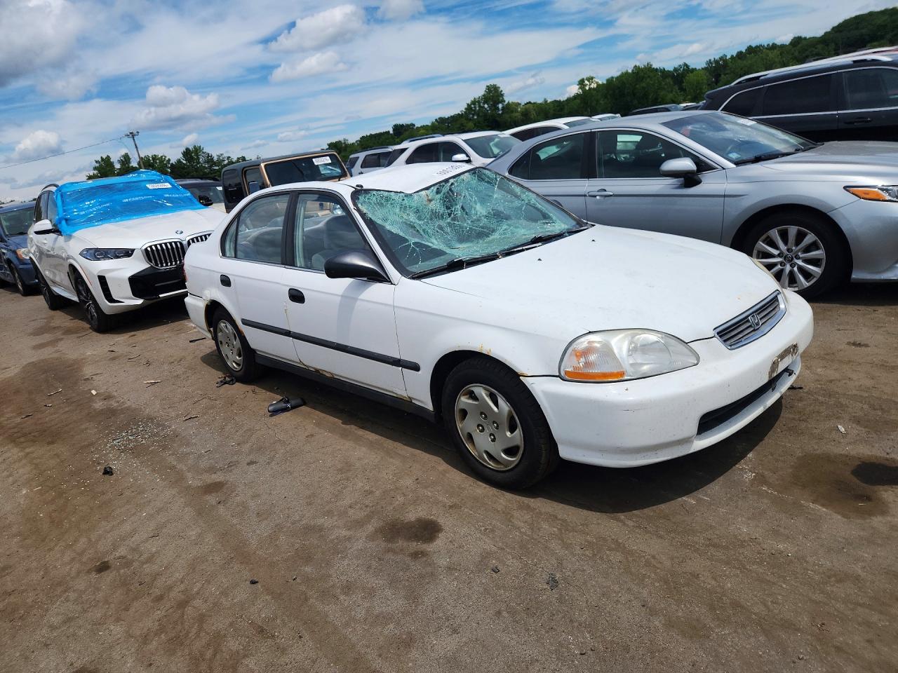 1997 Honda Civic Lx White vin: 2HGEJ6671VH552802