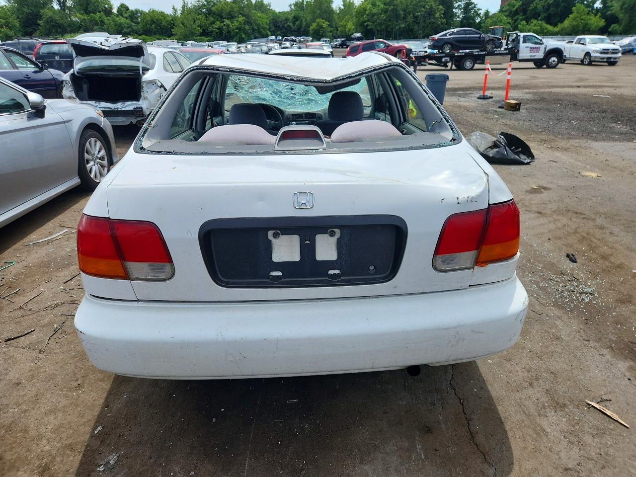 1997 Honda Civic Lx White vin: 2HGEJ6671VH552802