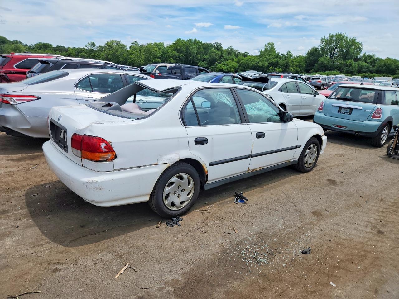 1997 Honda Civic Lx White vin: 2HGEJ6671VH552802