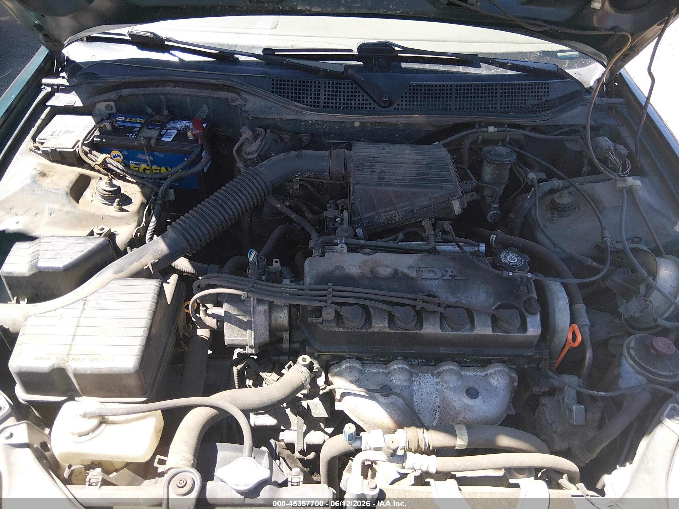 1998 Honda Civic Lx Teal vin: 2HGEJ6671WH523172