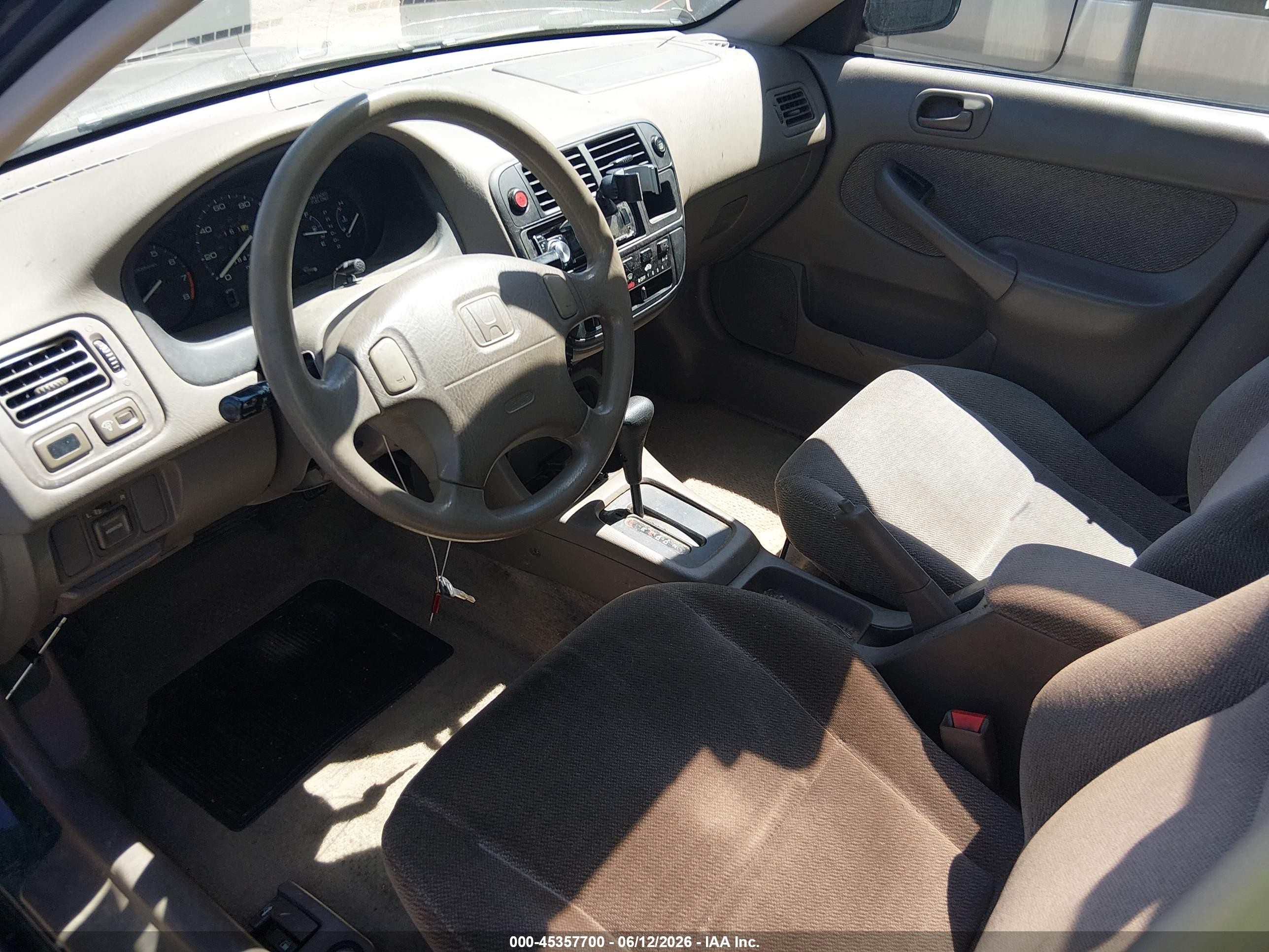 1998 Honda Civic Lx Teal vin: 2HGEJ6671WH523172