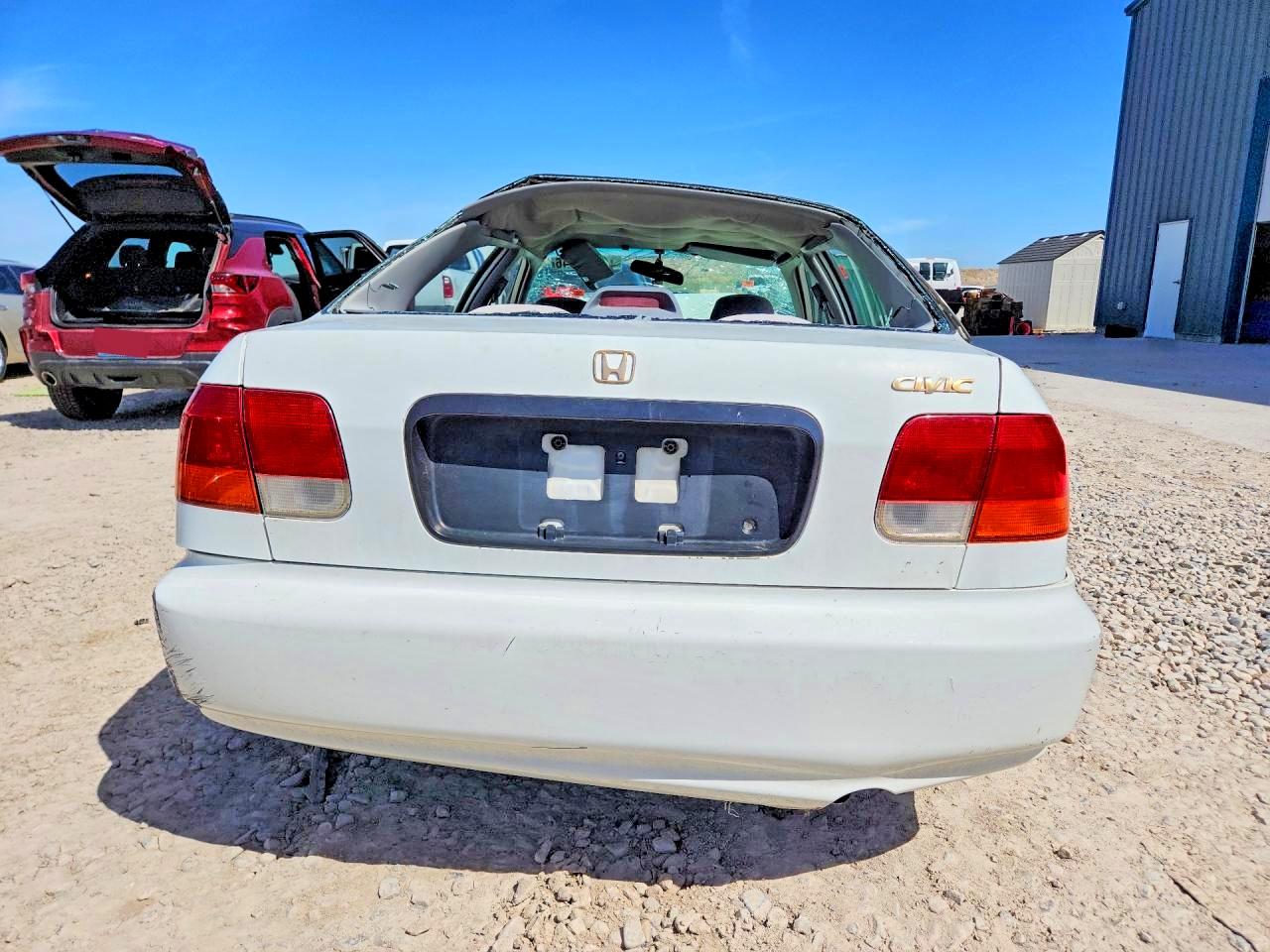 1998 Honda Civic Lx White vin: 2HGEJ6671WH545396