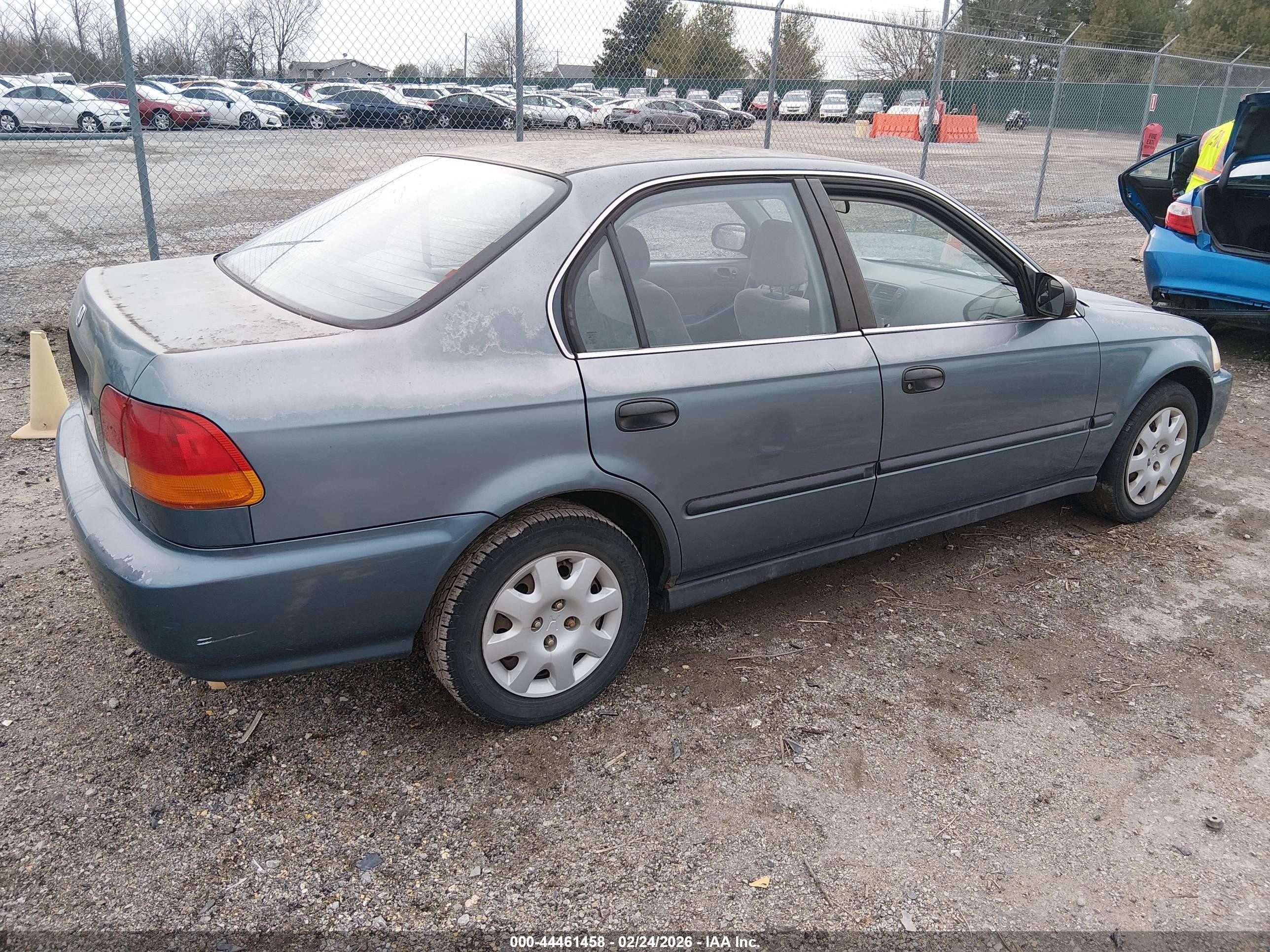 1998 Honda Civic Lx Blue vin: 2HGEJ6671WH617486