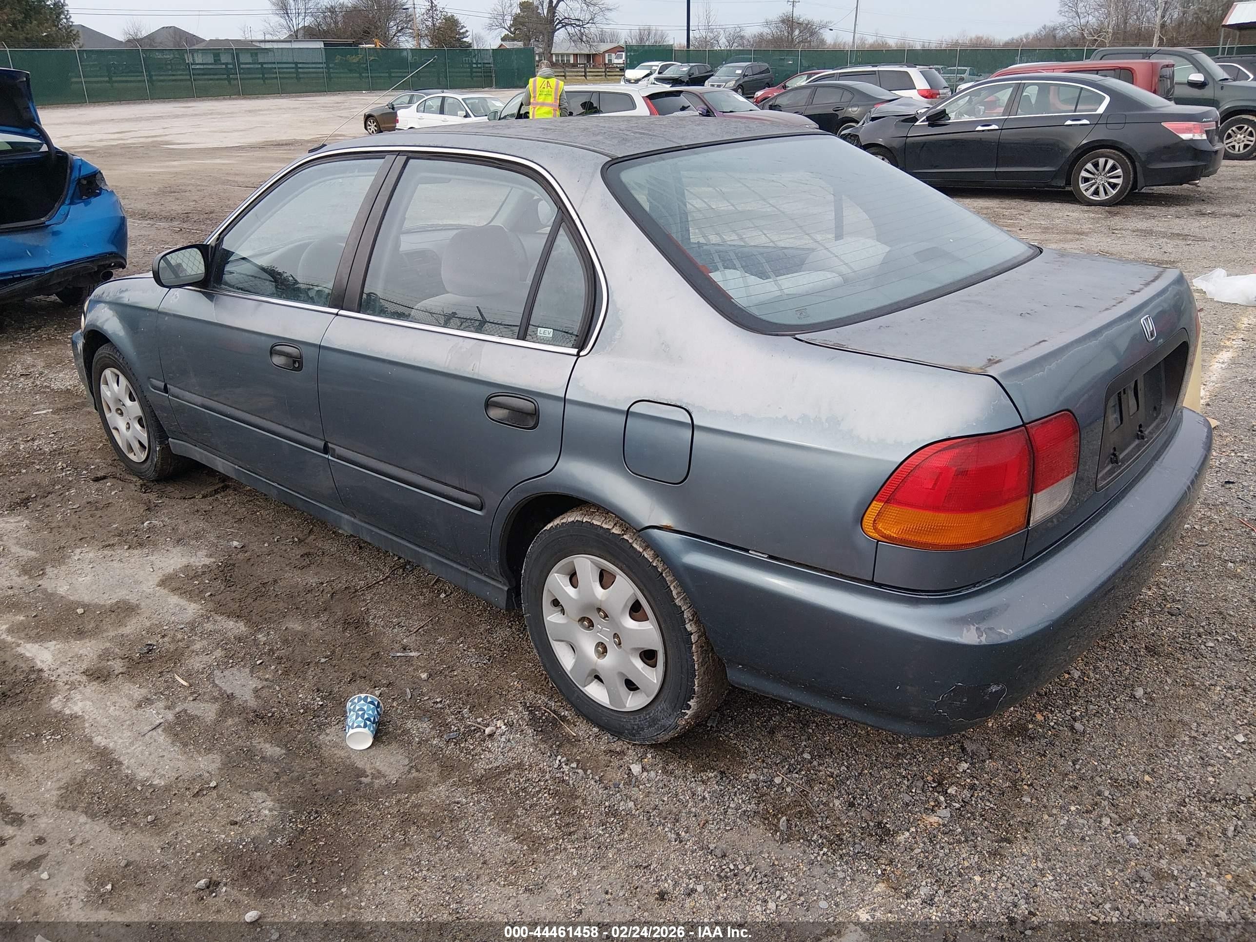 1998 Honda Civic Lx Blue vin: 2HGEJ6671WH617486