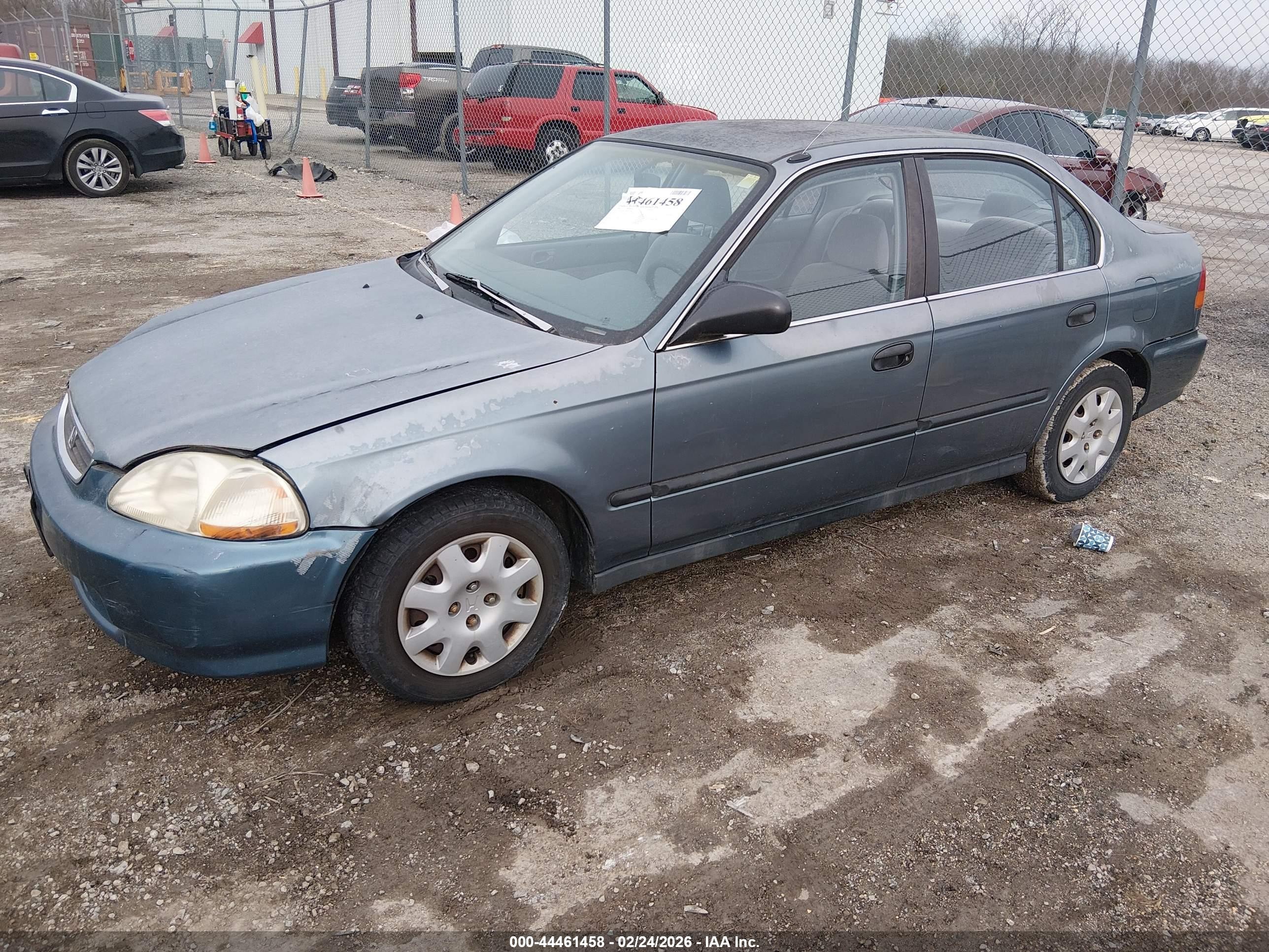 1998 Honda Civic Lx Blue vin: 2HGEJ6671WH617486