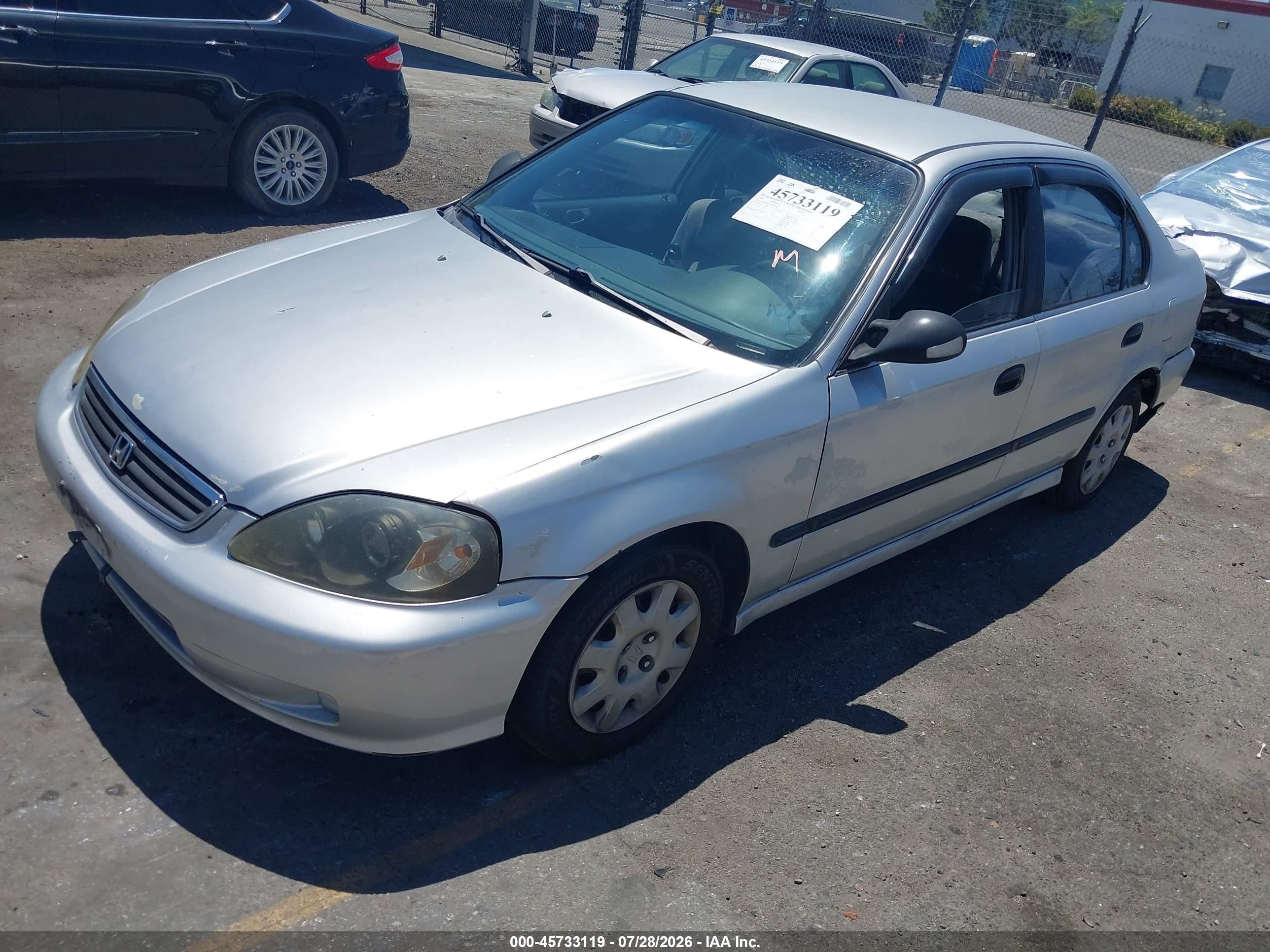 1999 Honda Civic Lx Серебряный vin: 2HGEJ6671XH500248