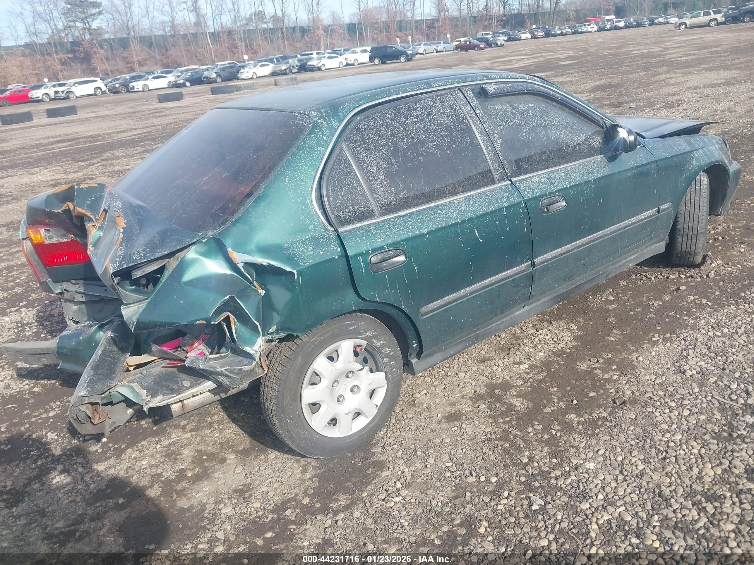 1999 Honda Civic Lx Зеленый vin: 2HGEJ6671XH573555