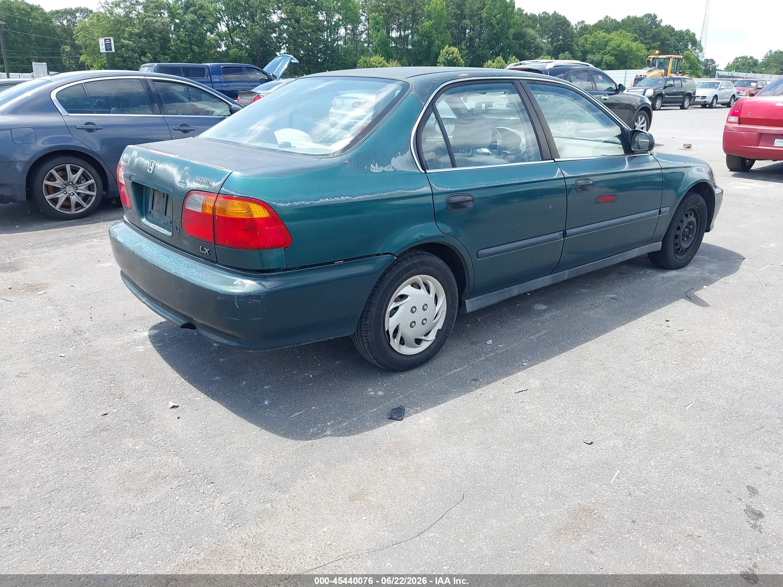 2000 Honda Civic Lx Green vin: 2HGEJ6671YH504933