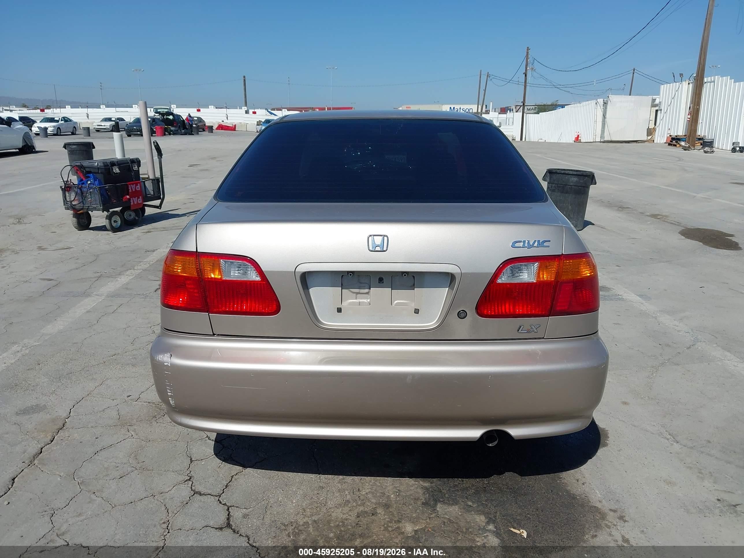 2000 Honda Civic Lx Gold vin: 2HGEJ6671YH587165