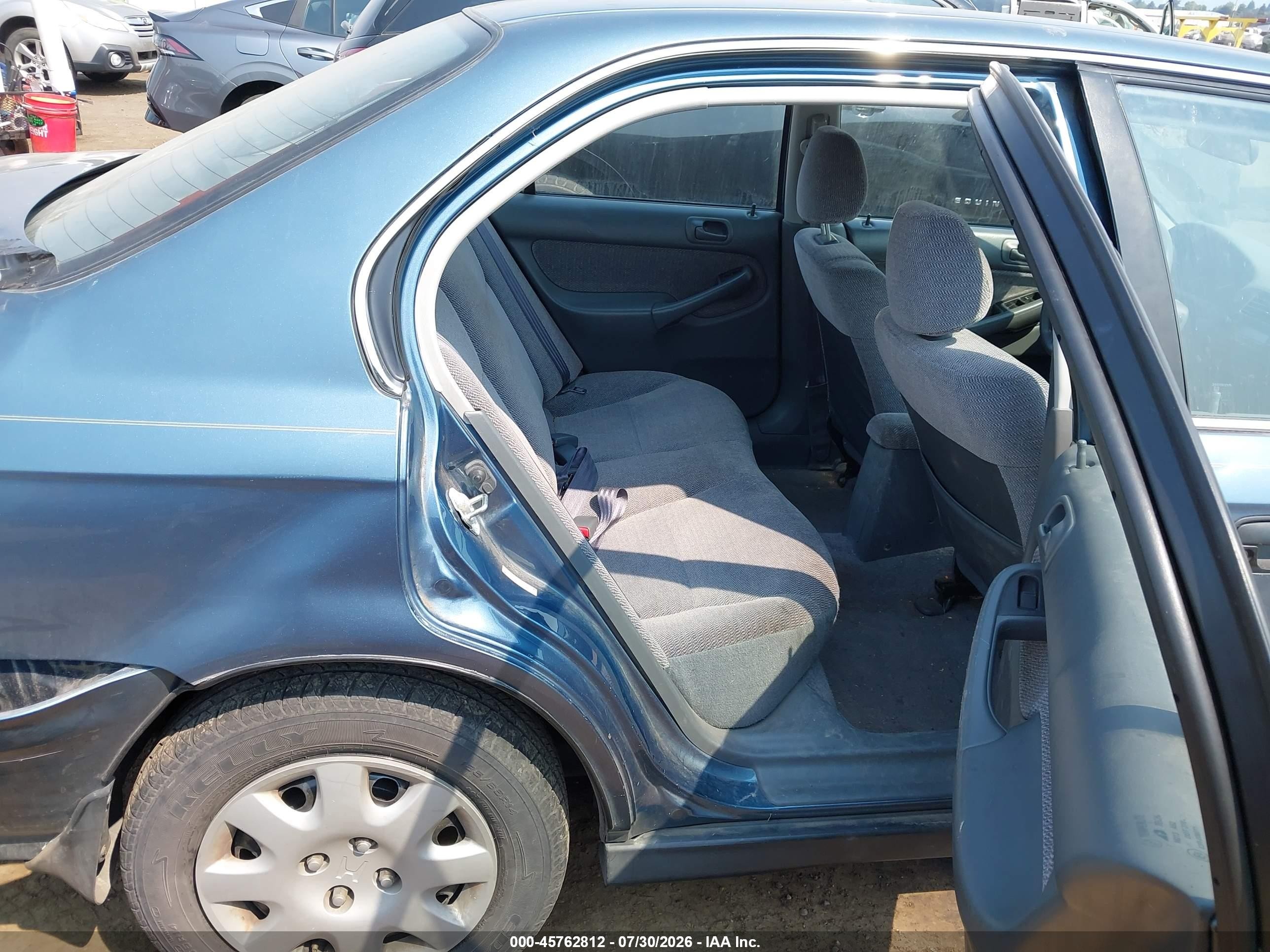 1998 Honda Civic Lx Blue vin: 2HGEJ6672WH533886