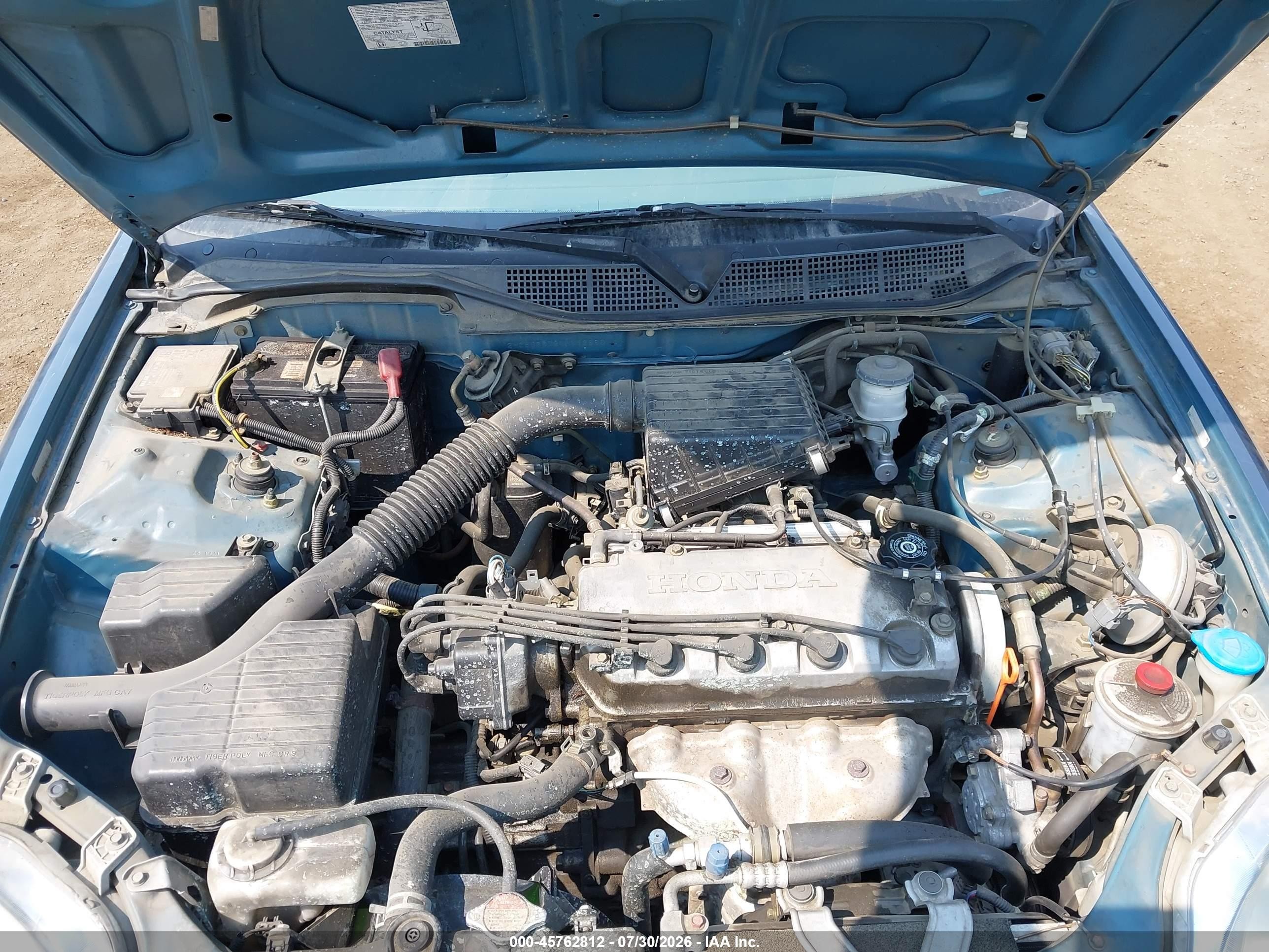 1998 Honda Civic Lx Blue vin: 2HGEJ6672WH533886