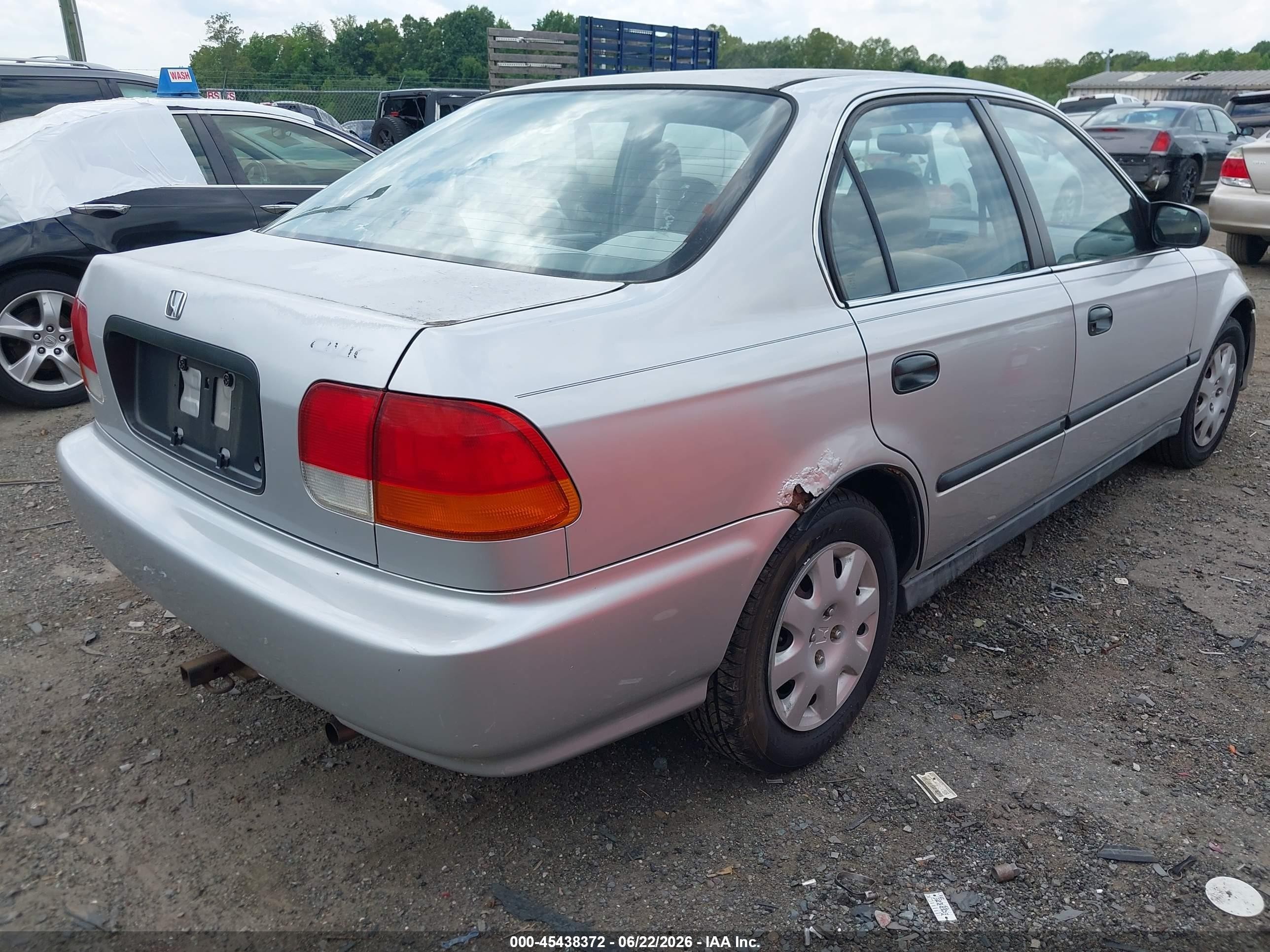 1998 Honda Civic Lx Silver vin: 2HGEJ6672WH571280