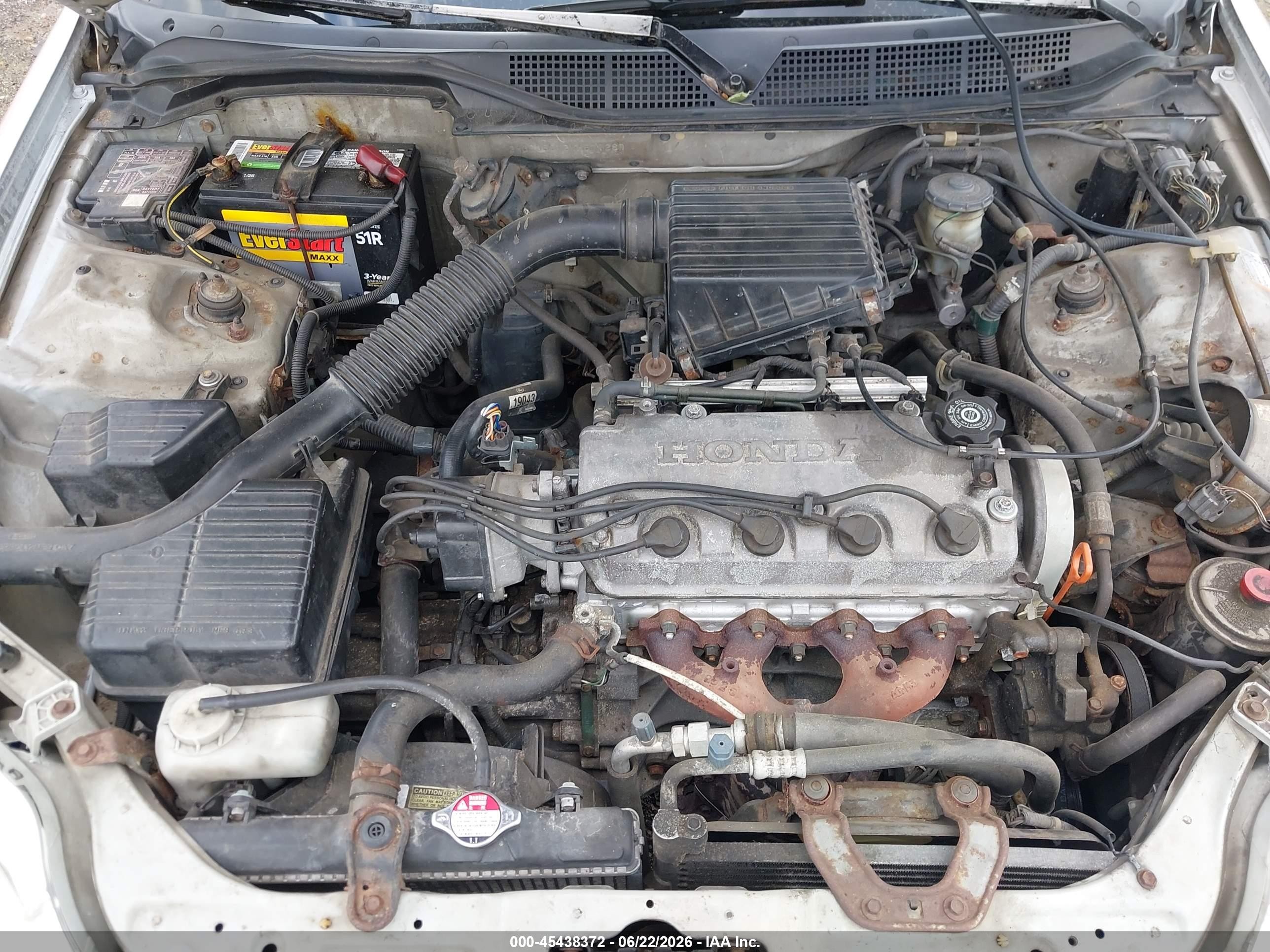 1998 Honda Civic Lx Silver vin: 2HGEJ6672WH571280