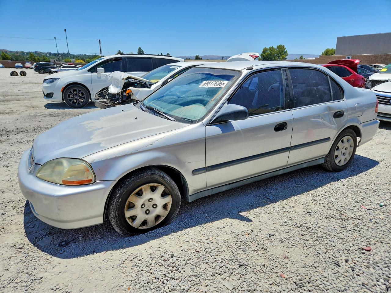 1998 Honda Civic Lx Silver vin: 2HGEJ6672WH625645