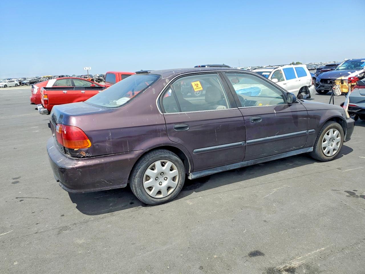 2000 Honda Civic Lx Purple vin: 2HGEJ6672YH577230