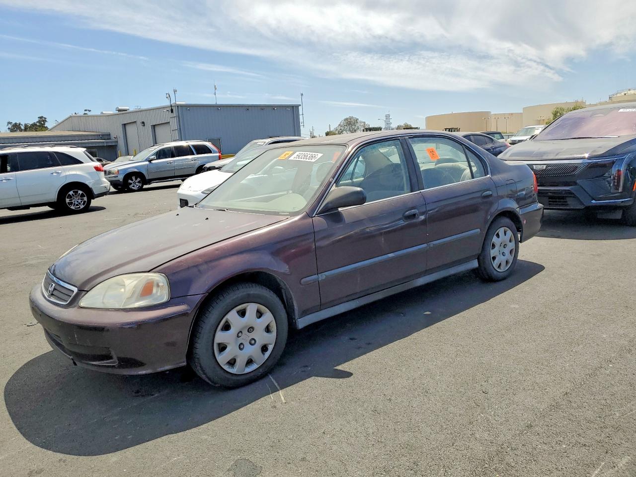 2000 Honda Civic Lx Purple vin: 2HGEJ6672YH577230