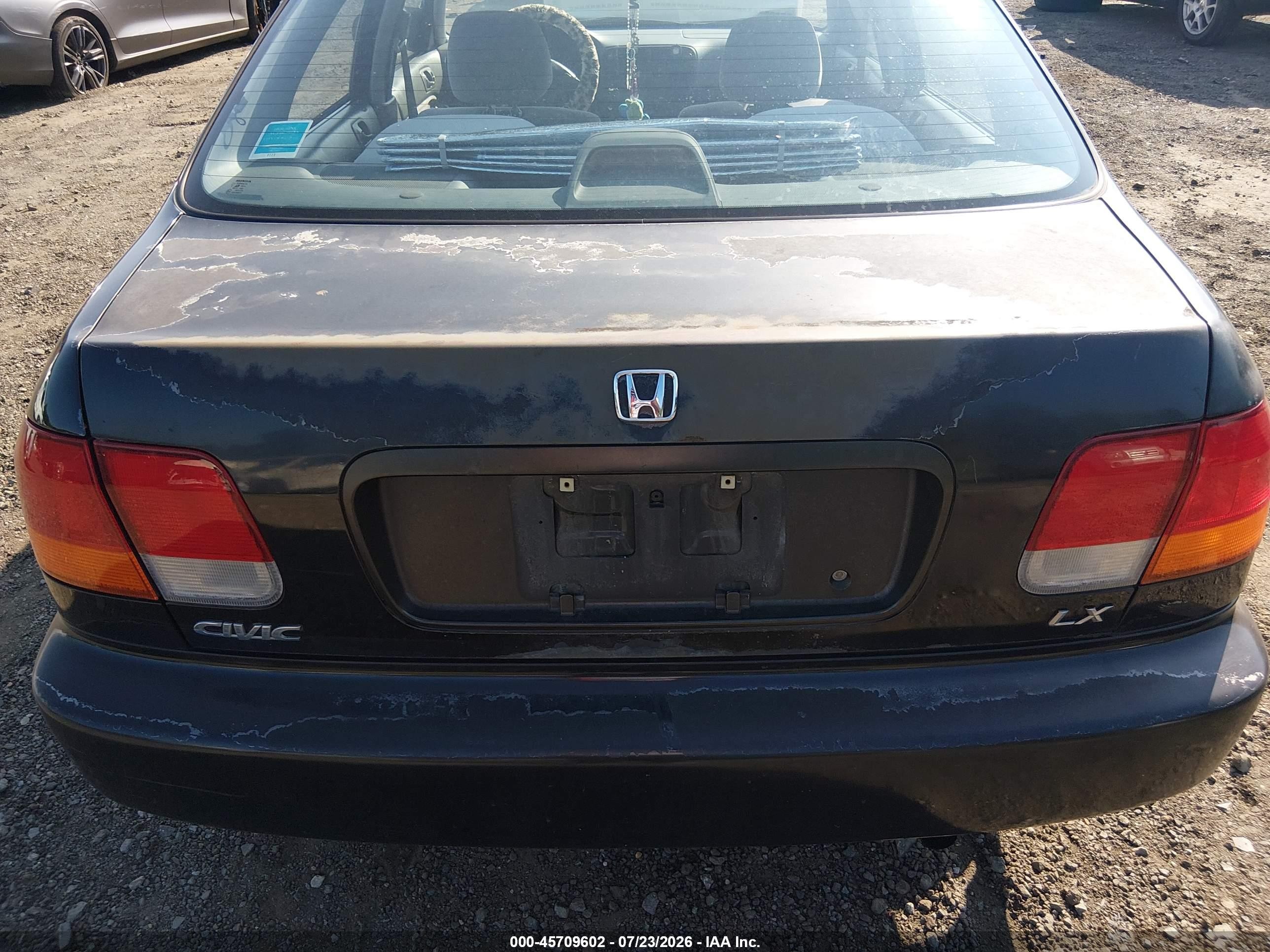 1996 Honda Civic Lx Black vin: 2HGEJ6673TH549915