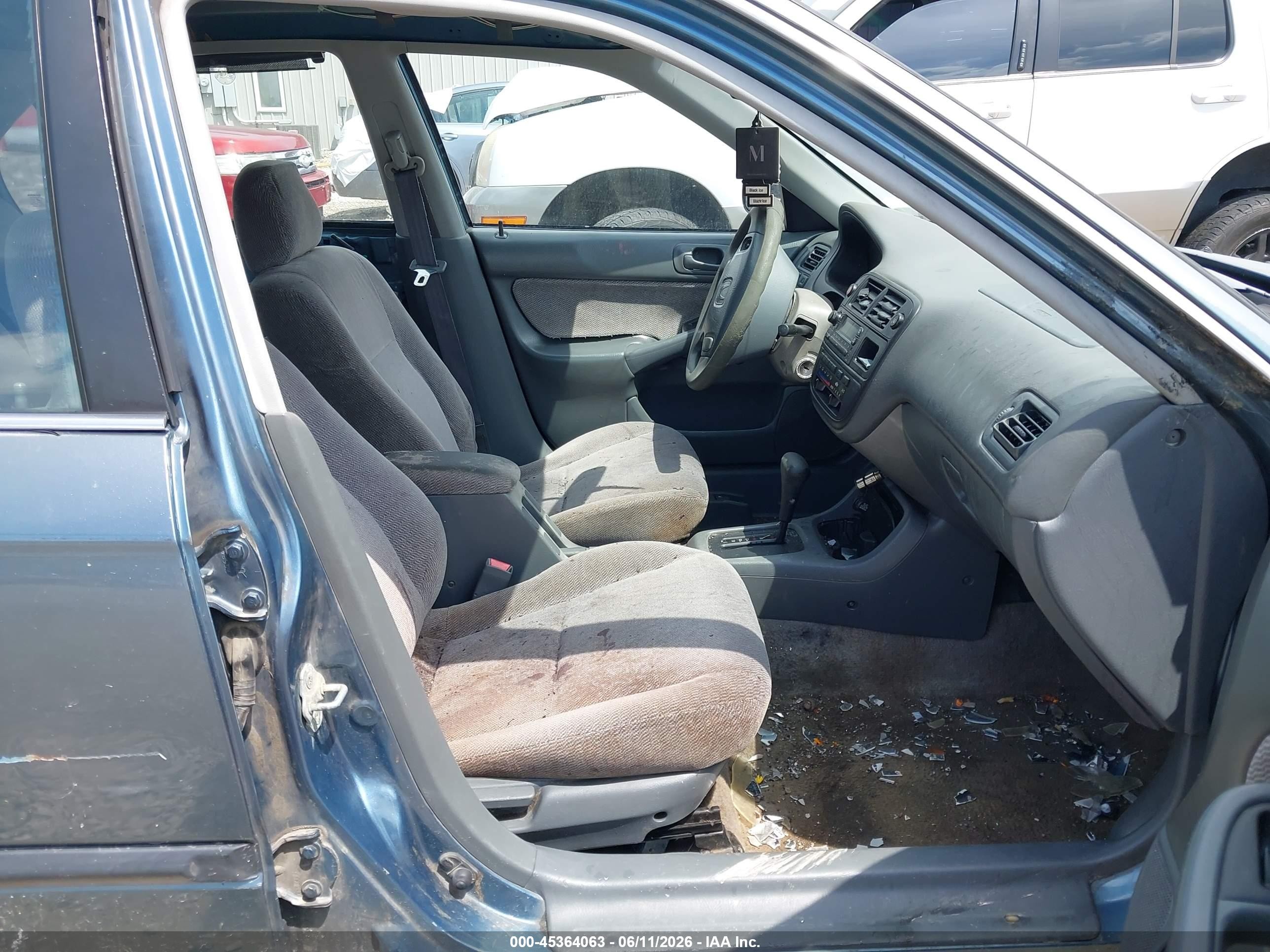 1997 Honda Civic Lx Light Blue vin: 2HGEJ6674VH535279