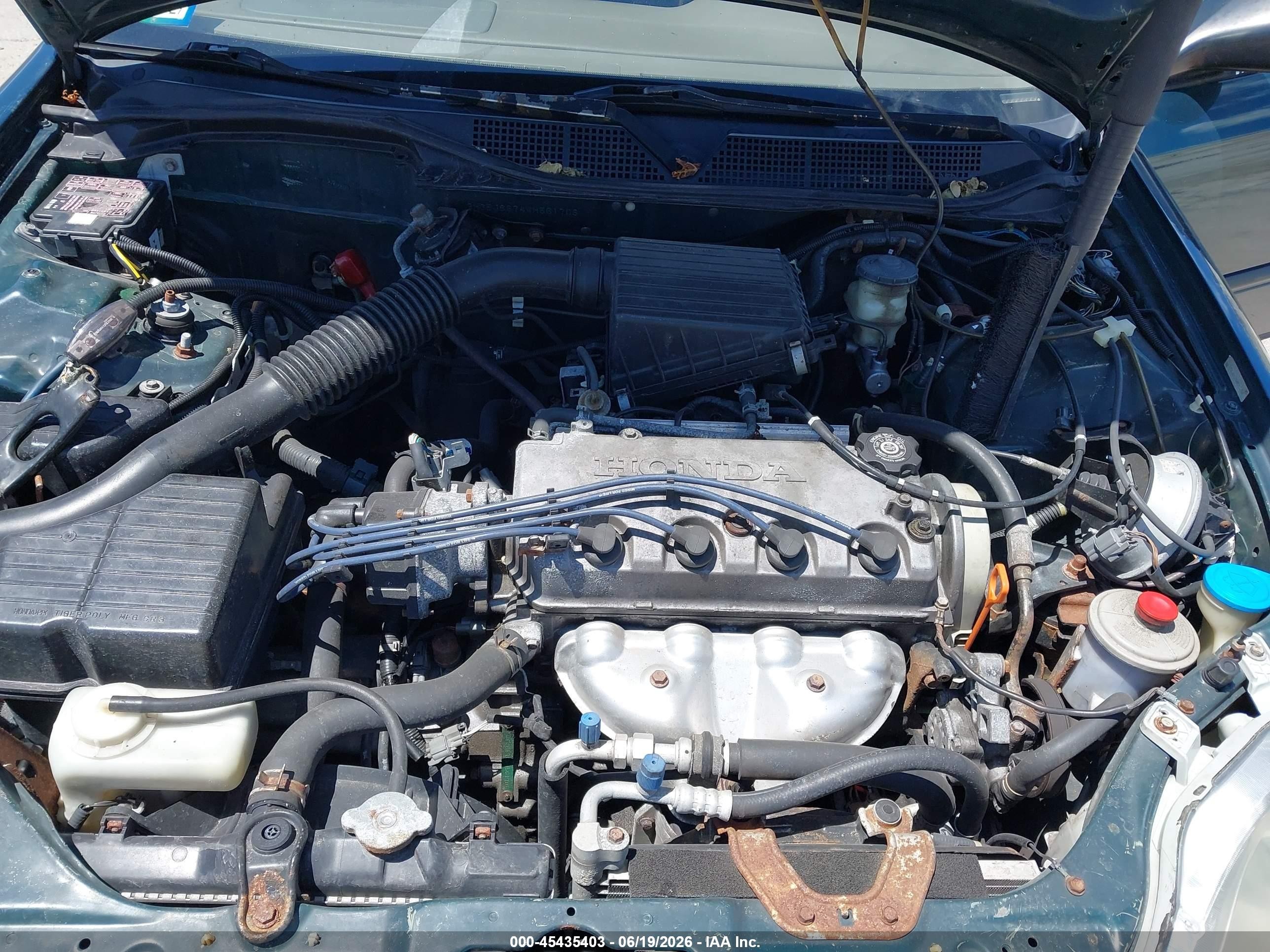 1998 Honda Civic Lx Green vin: 2HGEJ6674WH561706