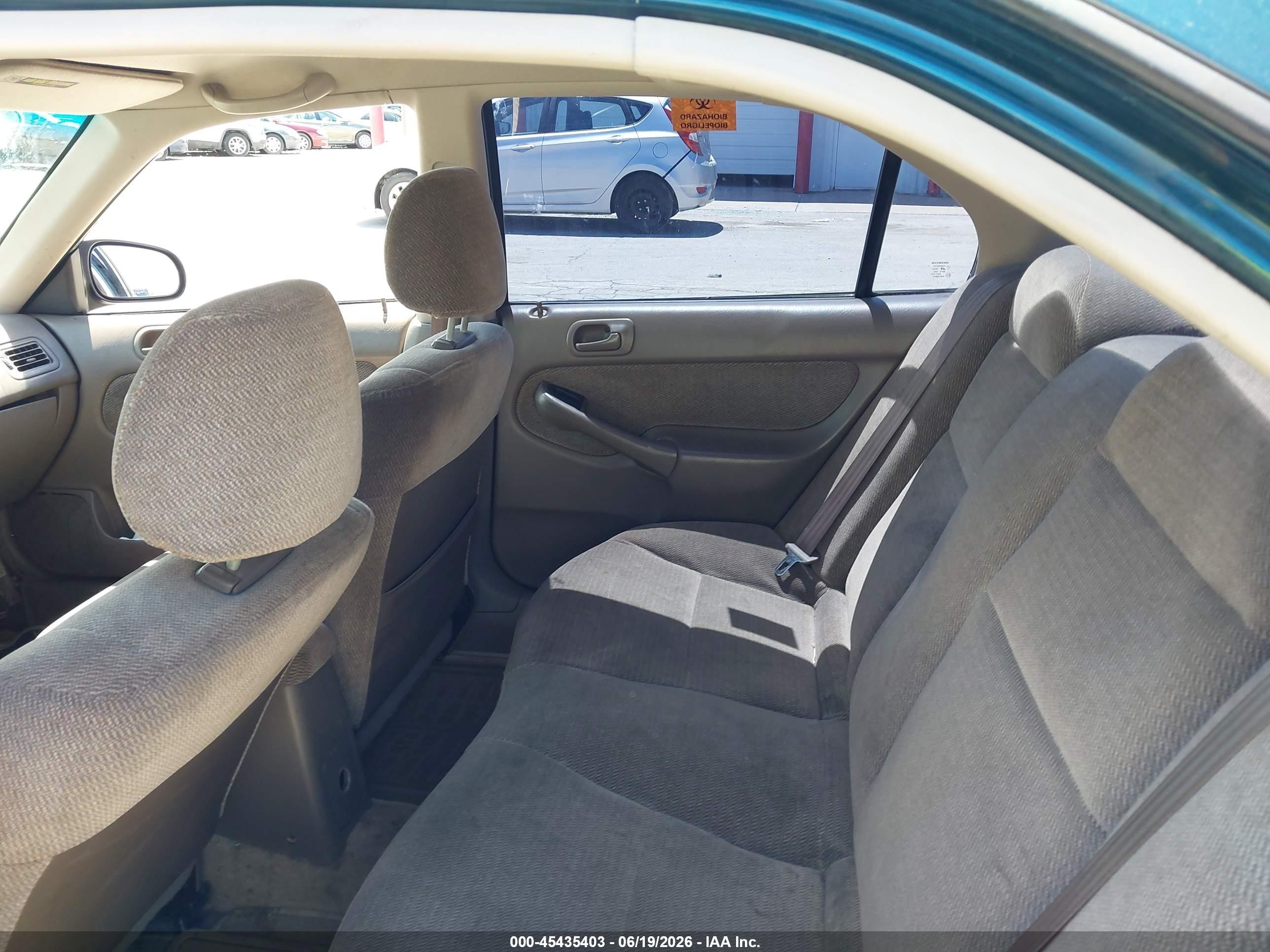 1998 Honda Civic Lx Green vin: 2HGEJ6674WH561706