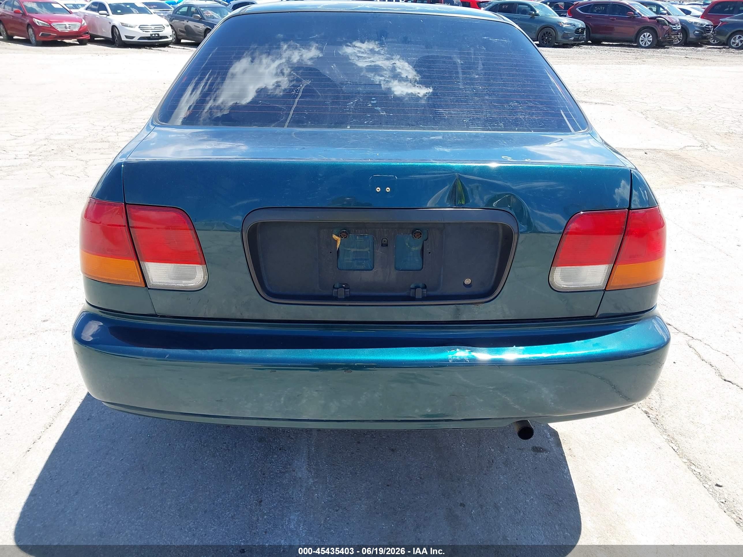 1998 Honda Civic Lx Green vin: 2HGEJ6674WH561706