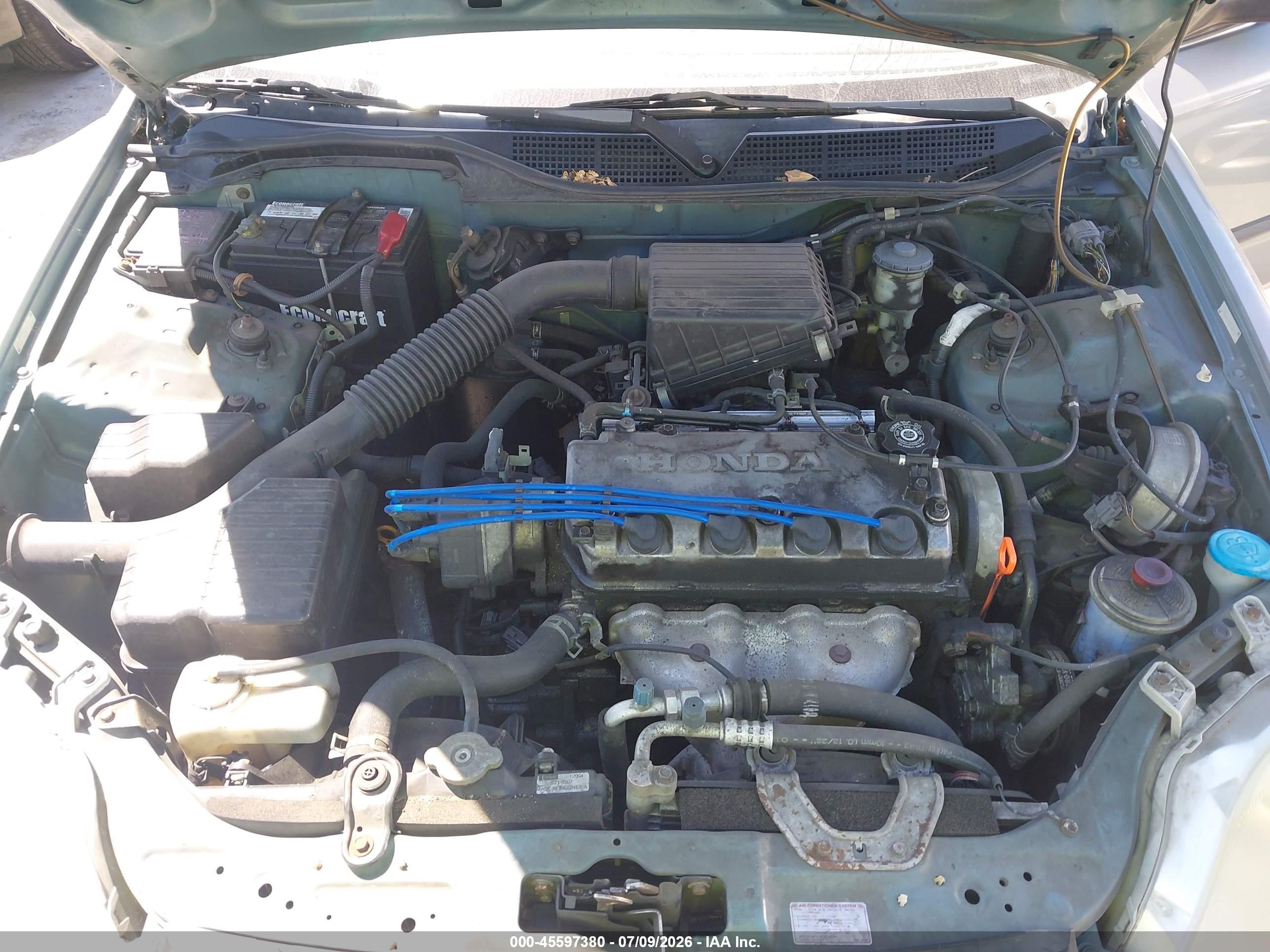 1999 Honda Civic Lx Light Blue vin: 2HGEJ6674XH543322