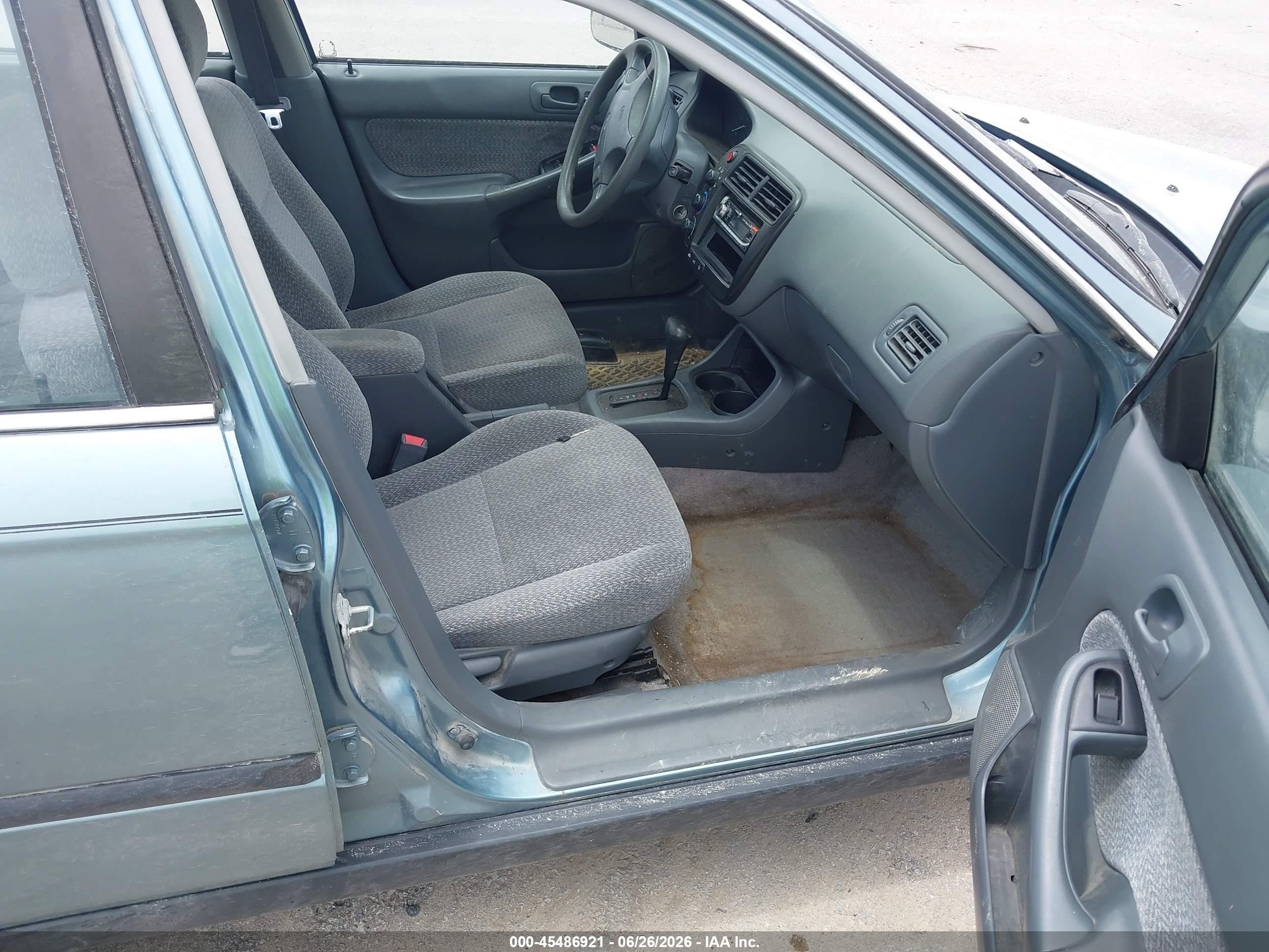 2000 Honda Civic Lx Blue vin: 2HGEJ6674YH589914